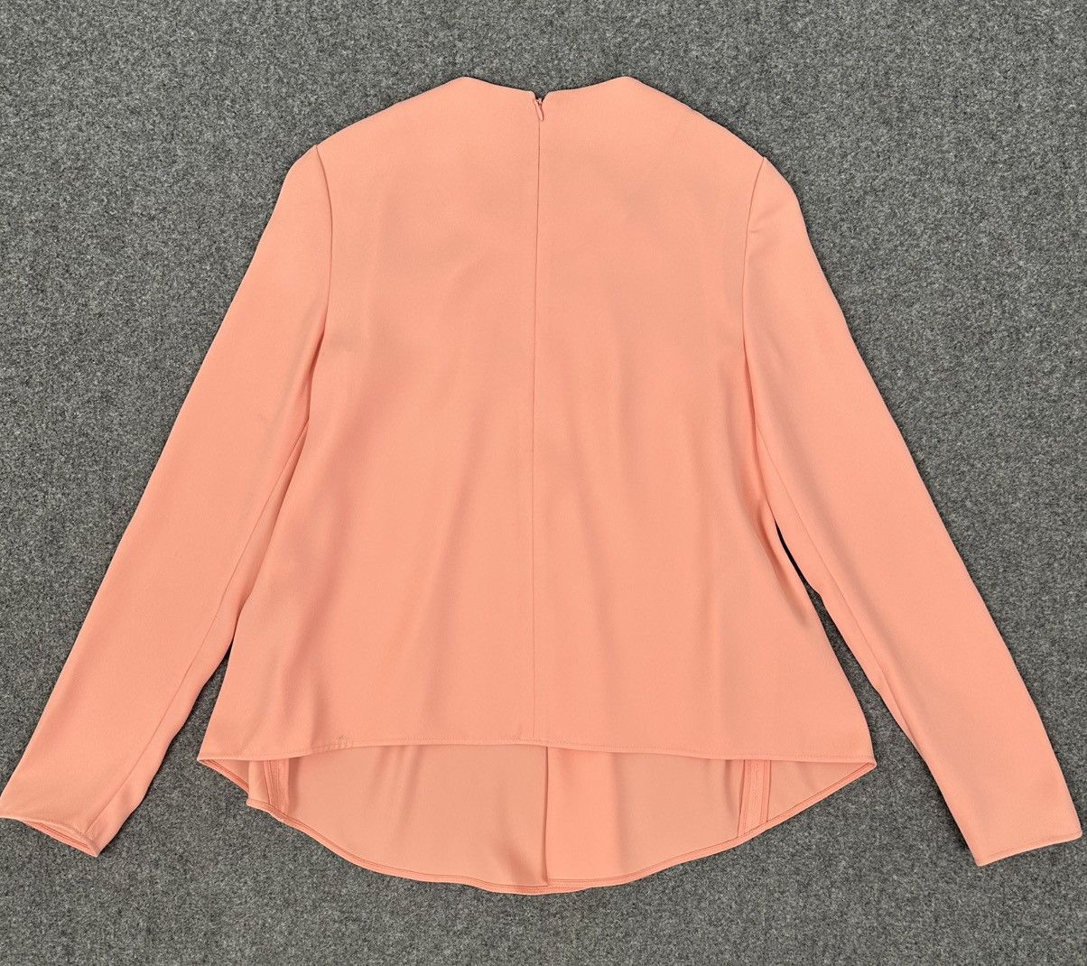 Balenciaga Balenciaga S/S15 Pleated Polyester Peach Long Sleeve Blouse Size XS / US 0-2 / IT 36-38 - 7 Thumbnail