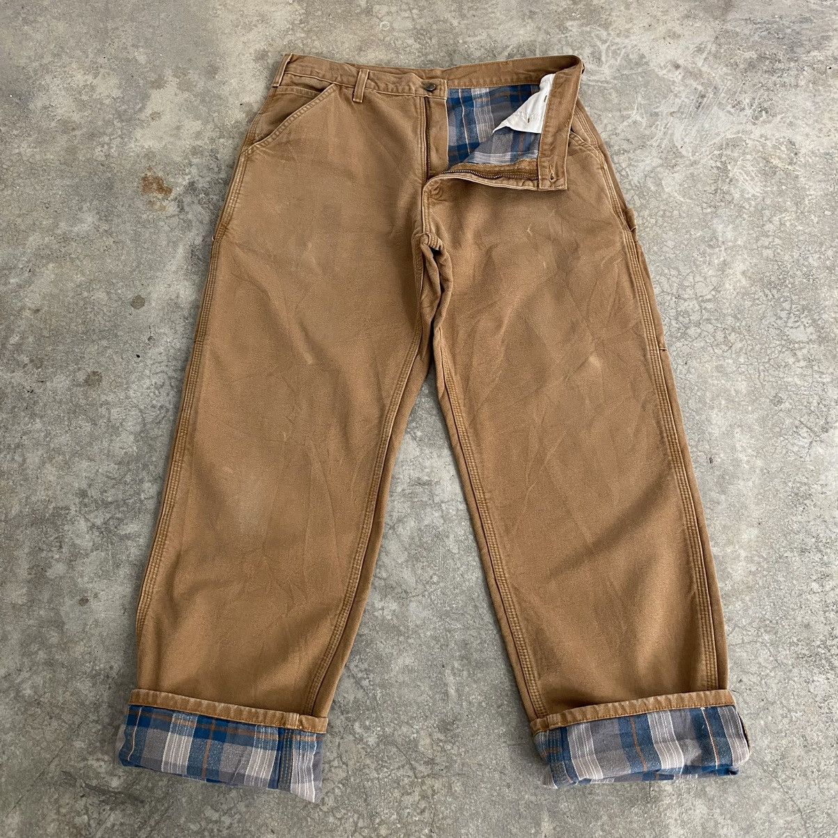 Carhartt Vintage Carhartt Blanket Lined Tan Carpenter Work Pants Size US 34 / EU 50 - 3 Thumbnail
