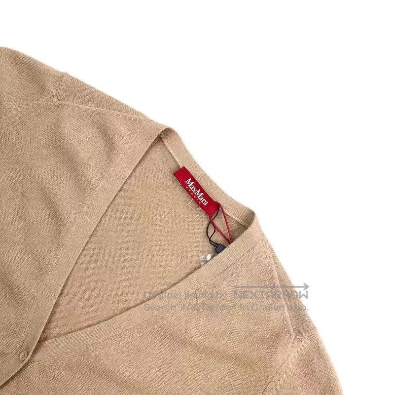 Max Mara MaxMara Beige Wool Women's Cardigan . Size XL / US 12-14 / IT 48-50 - 3 Thumbnail