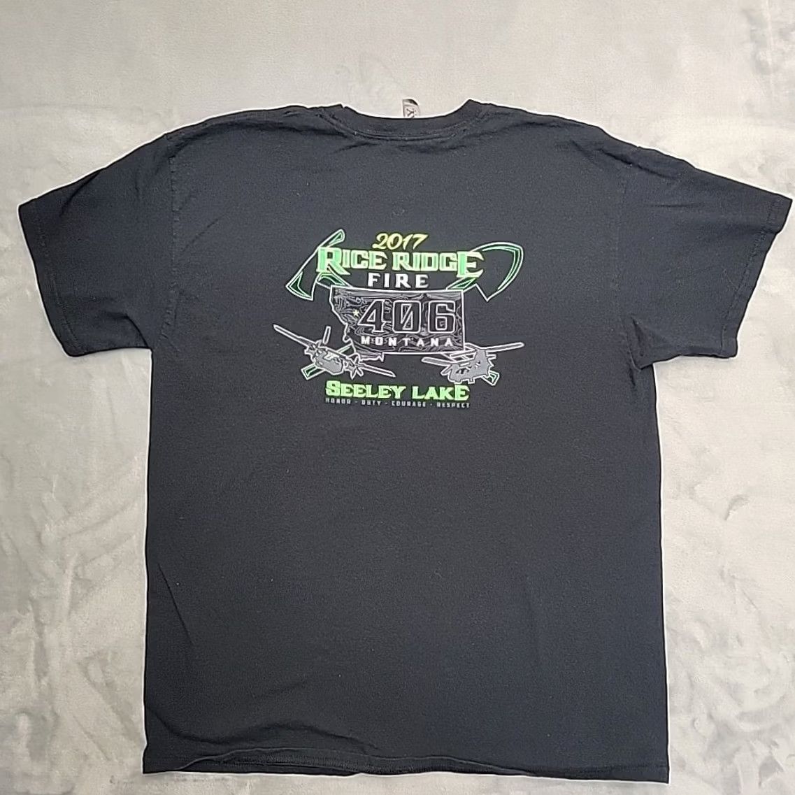 Vintage Nike Shirt Mens L Black 2017 Rice Ridge Fire Seely Lake Montana Size US L / EU 52-54 / 3 - 4 Thumbnail