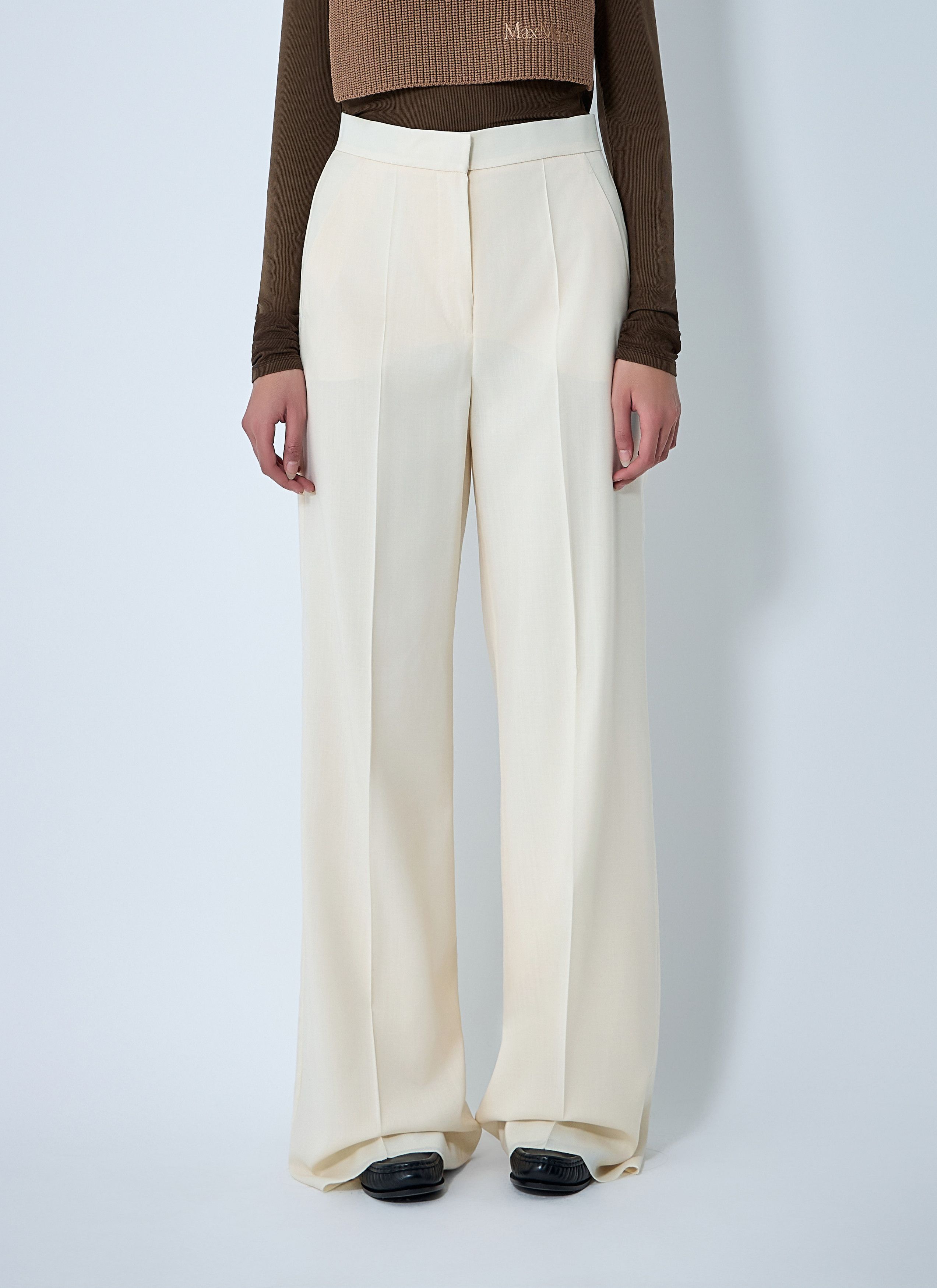 Max Mara Tailored Wool Pants Size 28" / US 6 / IT 42 - 1 Thumbnail
