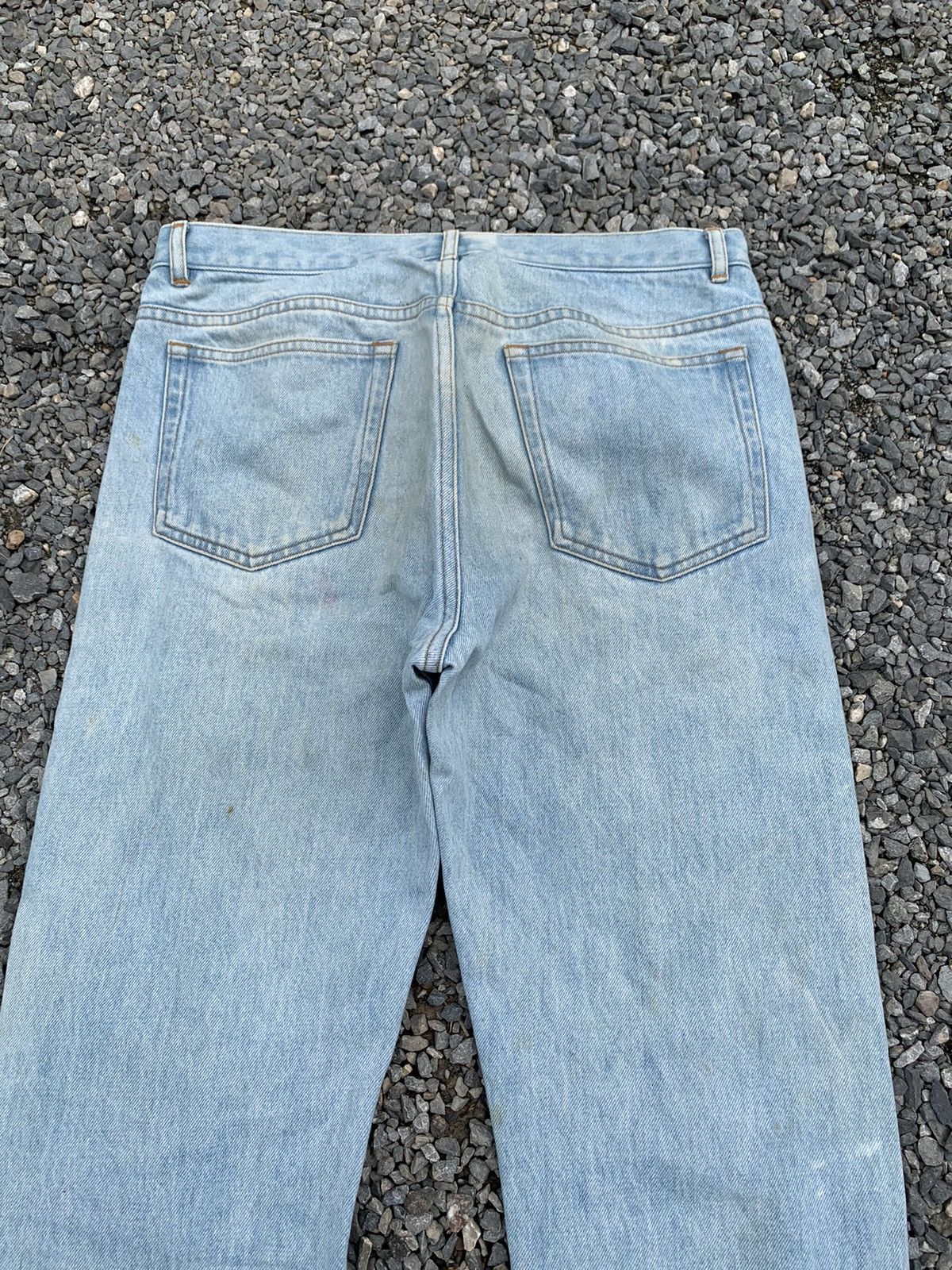 A.P.C. APC SELVEDGE BUTTON FLY LIGHT BLUE JAPANESE DISTRESSED DENIM Size US 30 / EU 46 - 9 Thumbnail