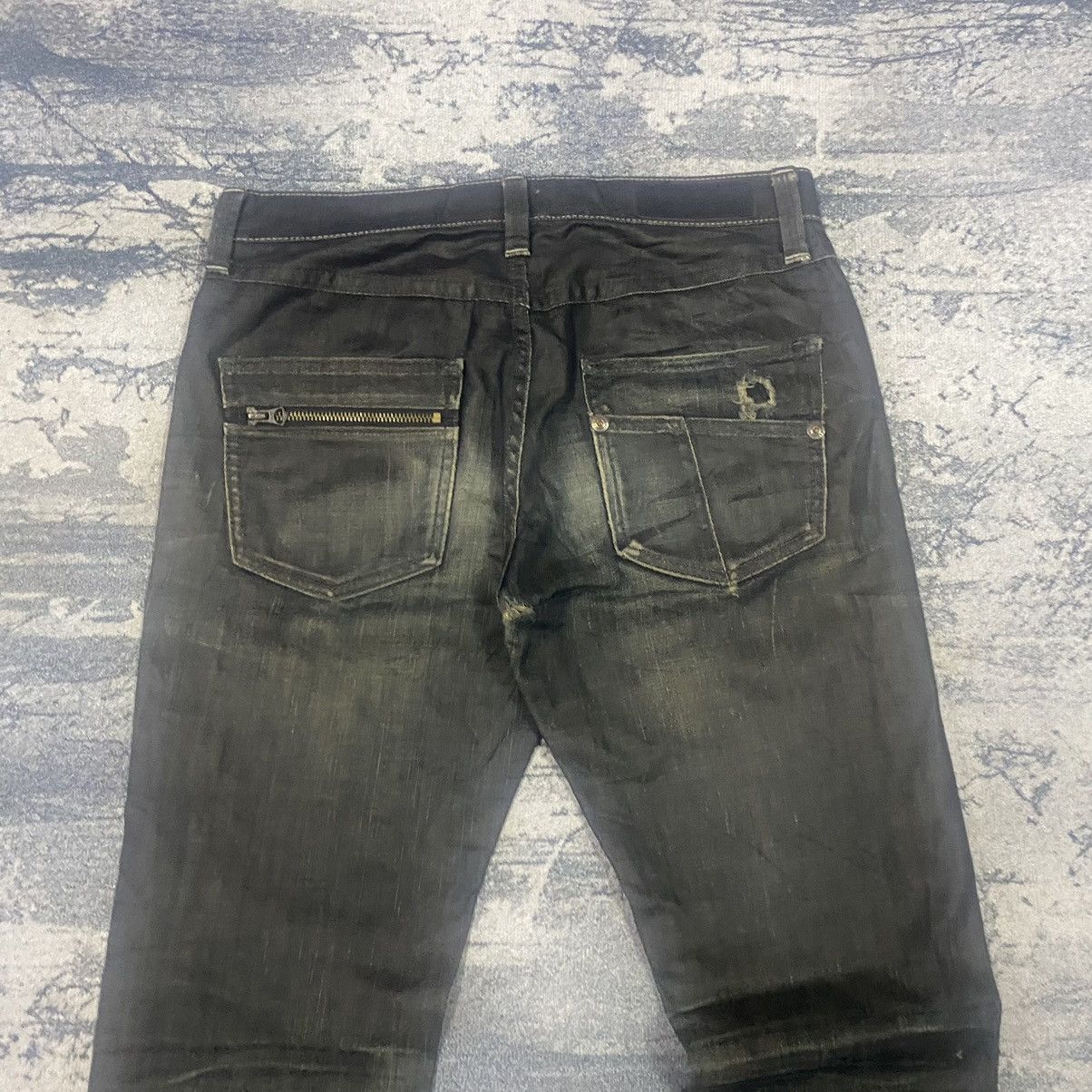 Japanese Brand Vintage Japan Back Number Black Label Mud Washed Denim Jeans Size US 32 / EU 48 - 10 Thumbnail