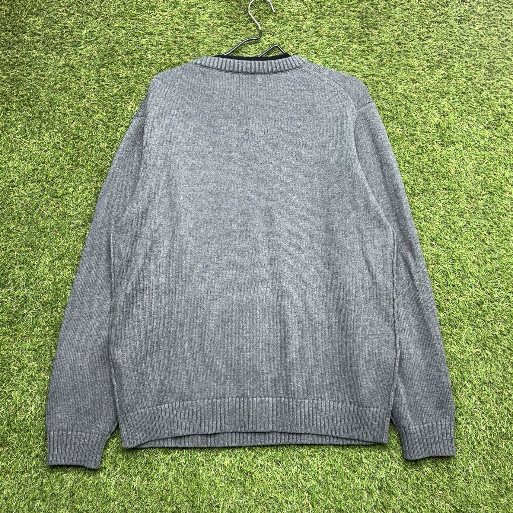 Carbon Carbon2Cobalt Cashmere Sweater Mens Large V Neck Gray Knit Pullover Regular Size Casual Menswear Size US L / EU 52-54 / 3 - 2 Thumbnail