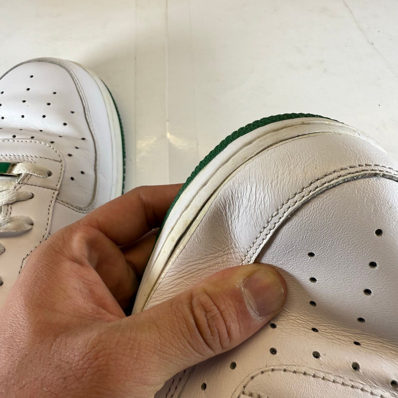 Nike Nike Air Forces White/Green Size 15 Men Size US 15 / EU 48 - 9 Thumbnail