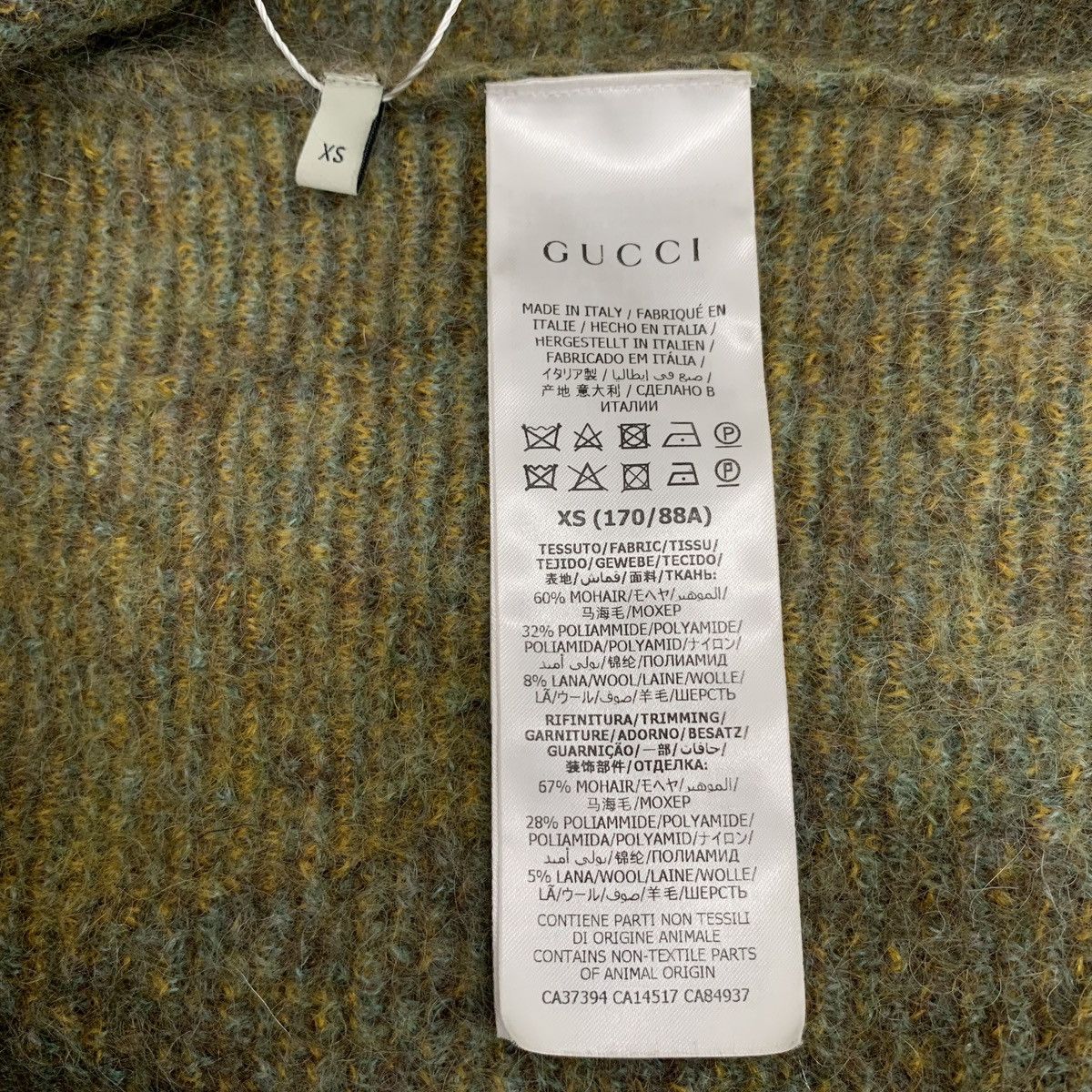Gucci Gucci Colorblocked Plaid Mohair V-Neck Knit Cardigan Size XS / US 0-2 / IT 36-38 - 6 Thumbnail