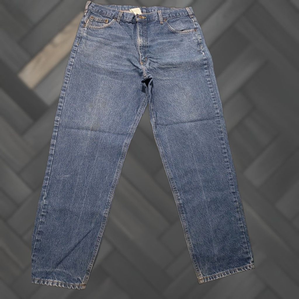 Carhartt VINTAGE Carhartt Jeans Relaxed Fit Men 40×32 Blue Denim 5-Pocket B17 DST Straight Regular Size 40 Mens Size US 40 / EU 56 - 1 Thumbnail