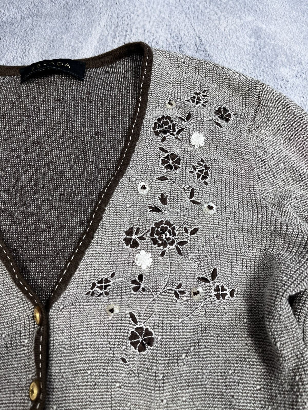 Escada Vintage Escada wool floral retro style cardigan size S Size XS / US 0-2 / IT 36-38 - 4 Thumbnail