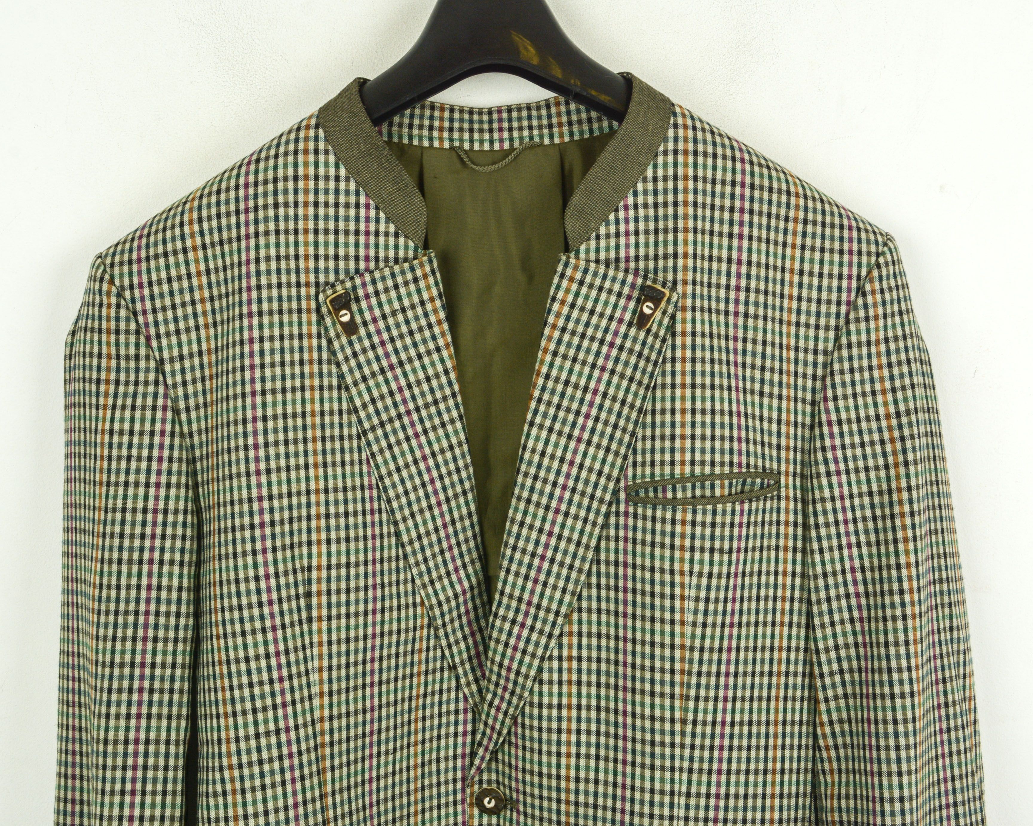 Vintage LODENFREY Trachten UK 42 Wool Blazer Sports EU 52 Jacket L Size 42R - 9 Thumbnail