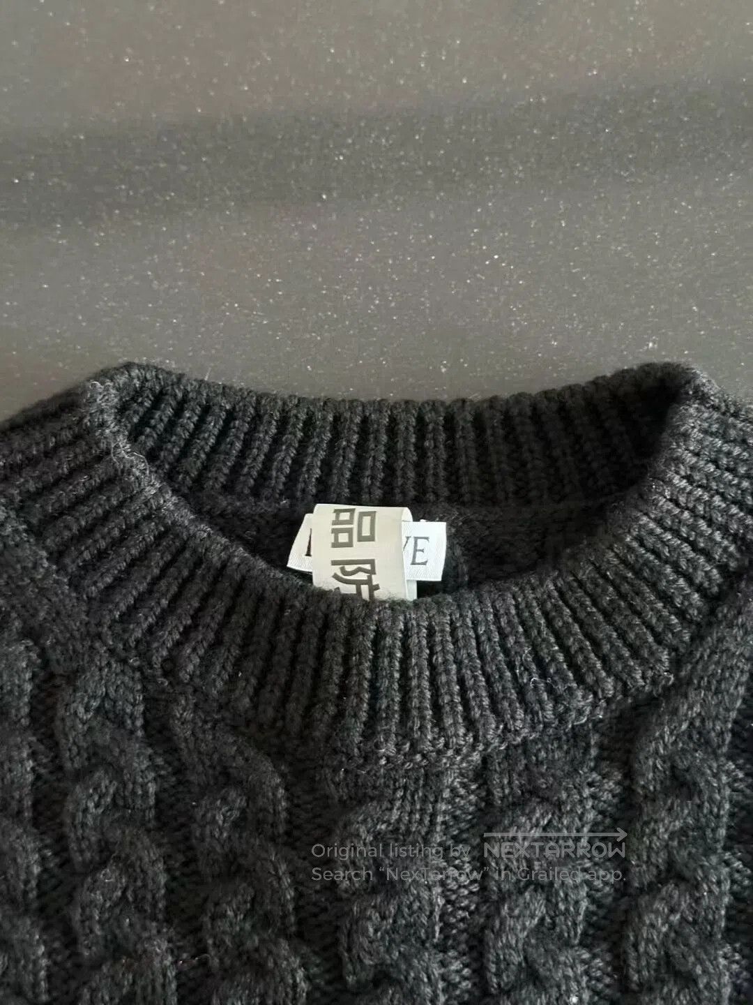 Loewe Loewe Black Cable Knit Large Logo Wool Vest| Size XS / US 0-2 / IT 36-38 - 3 Thumbnail