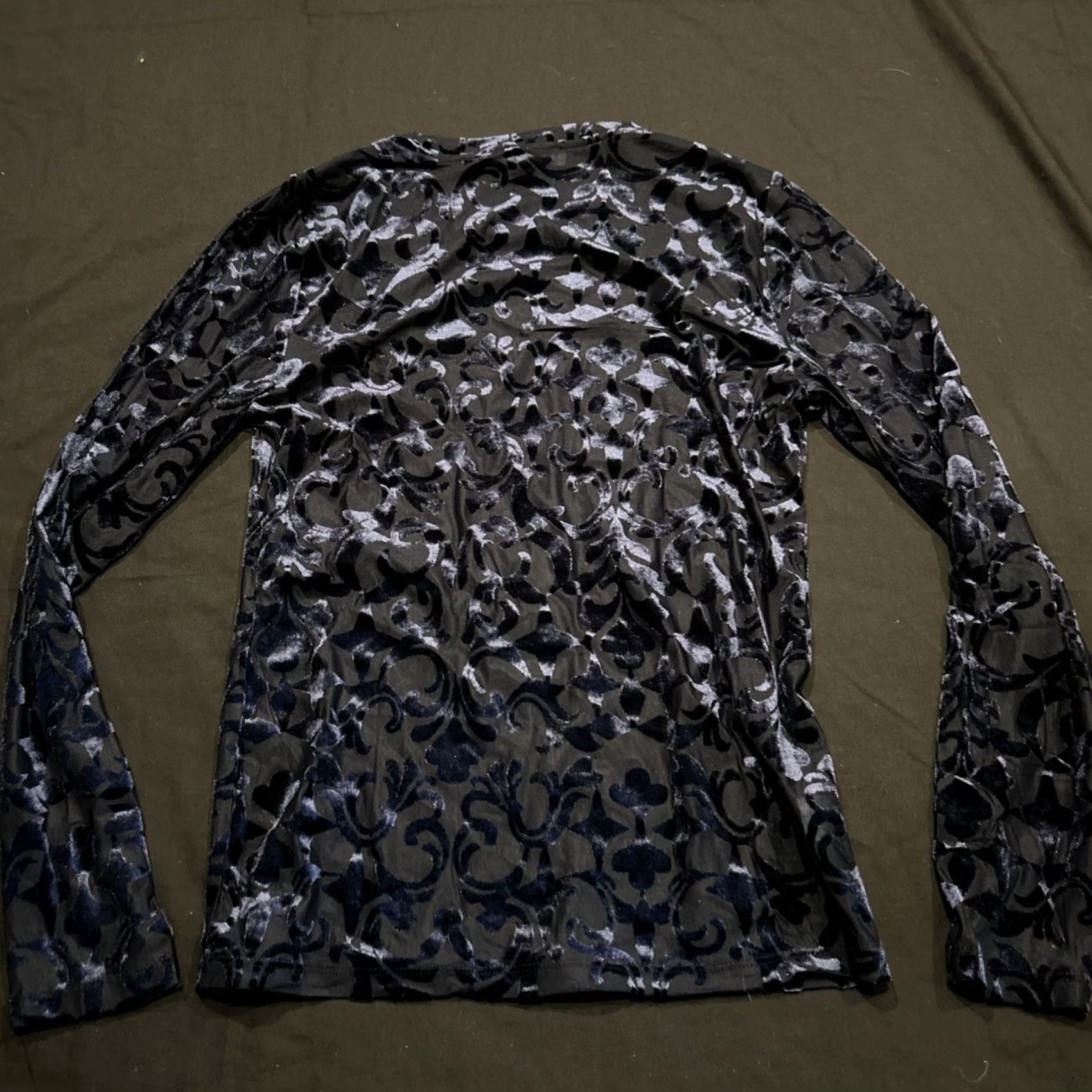 Ann Taylor LOFT Women's Shirt Navy Blue Long Sleeve Round Neck Knit Top Size L Size L / US 10 / IT 46 - 4 Thumbnail