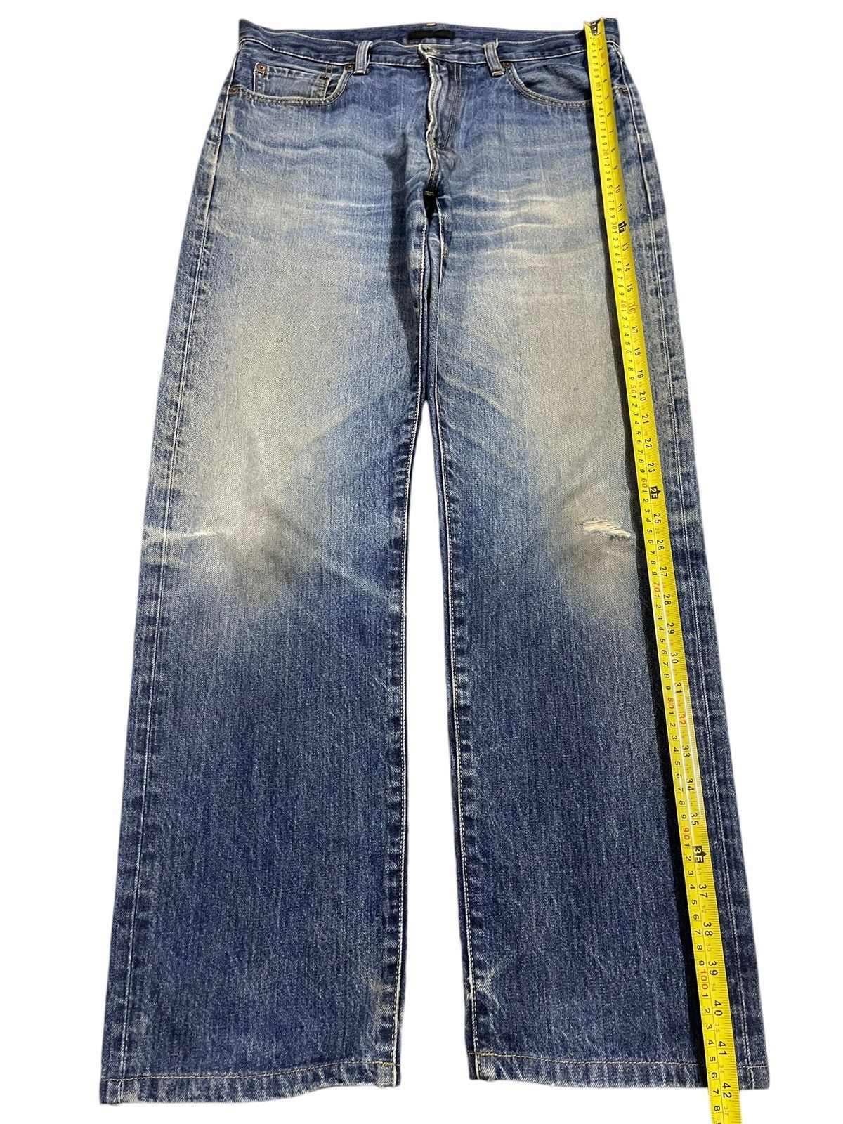 Uniqlo Vintage Japanese Uniqlo Blue Mud Wash Style Loose Jeans Size US 34 / EU 50 - 12 Thumbnail