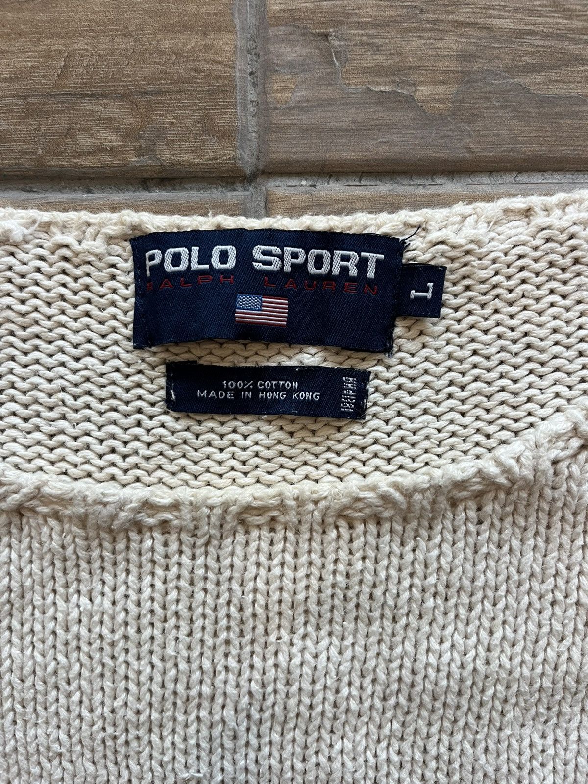 Polo Ralph Lauren × Vintage PoloSport RL Script Knitwear Size US L / EU 52-54 / 3 - 3 Thumbnail
