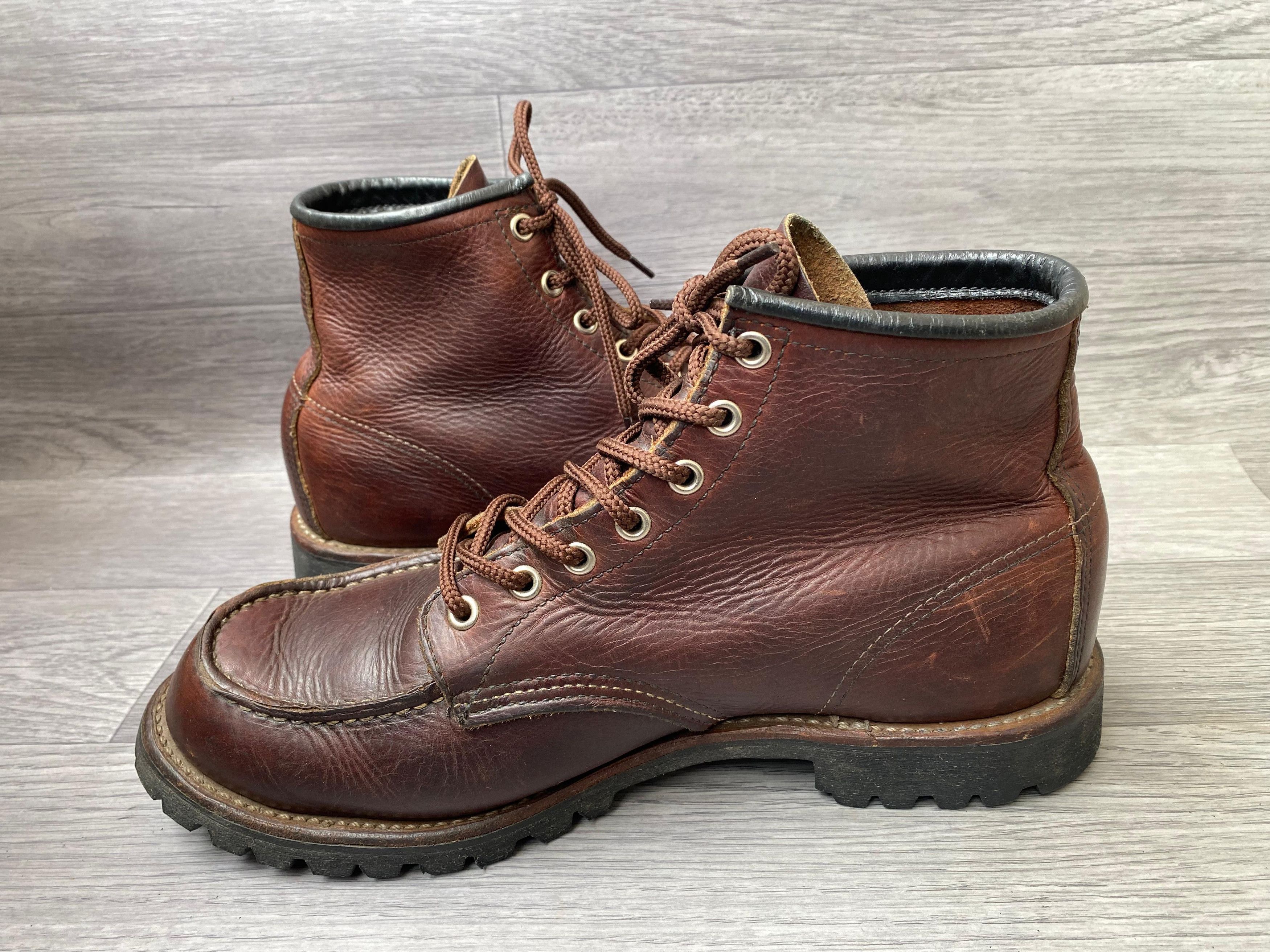 Other Redwing Moc-Toe Brown Leather Boots Size US 10.5 / EU 43-44 - 5 Thumbnail