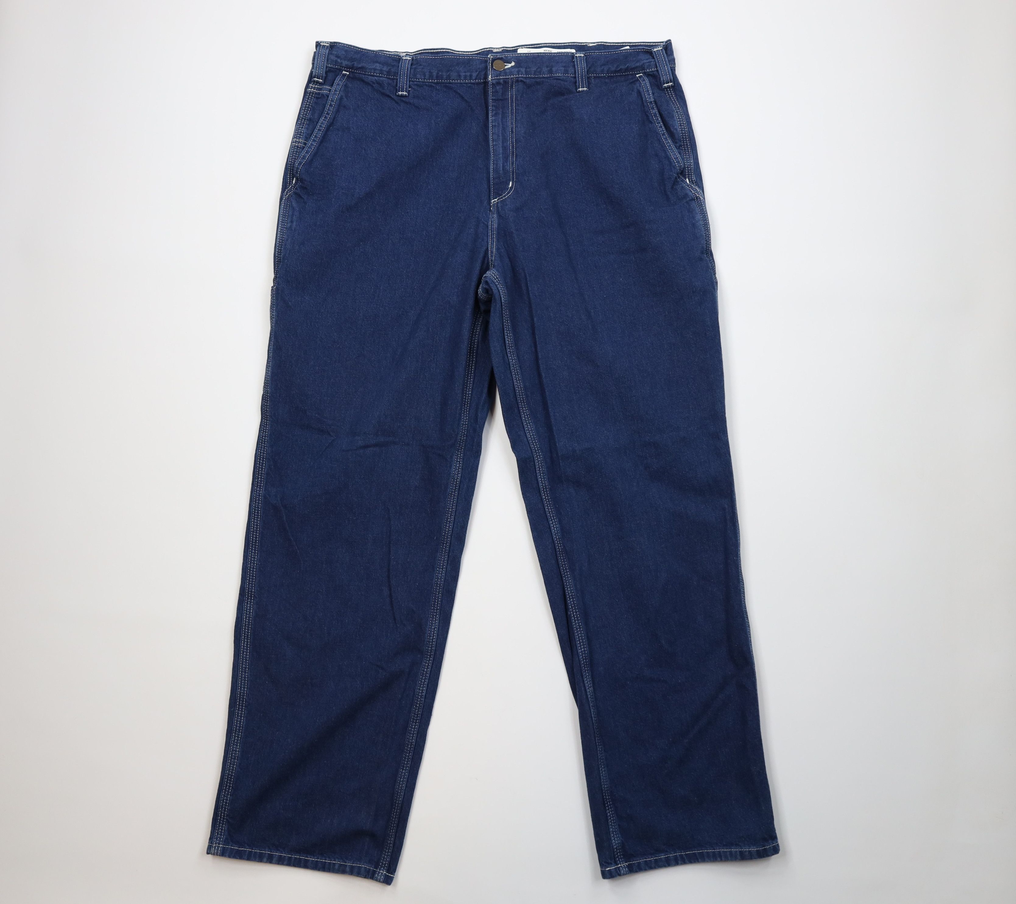 Carhartt Vintage Carhartt Spell Dungaree Wide Leg Denim Jeans Blue Size US 40 / EU 56 - 1 Thumbnail