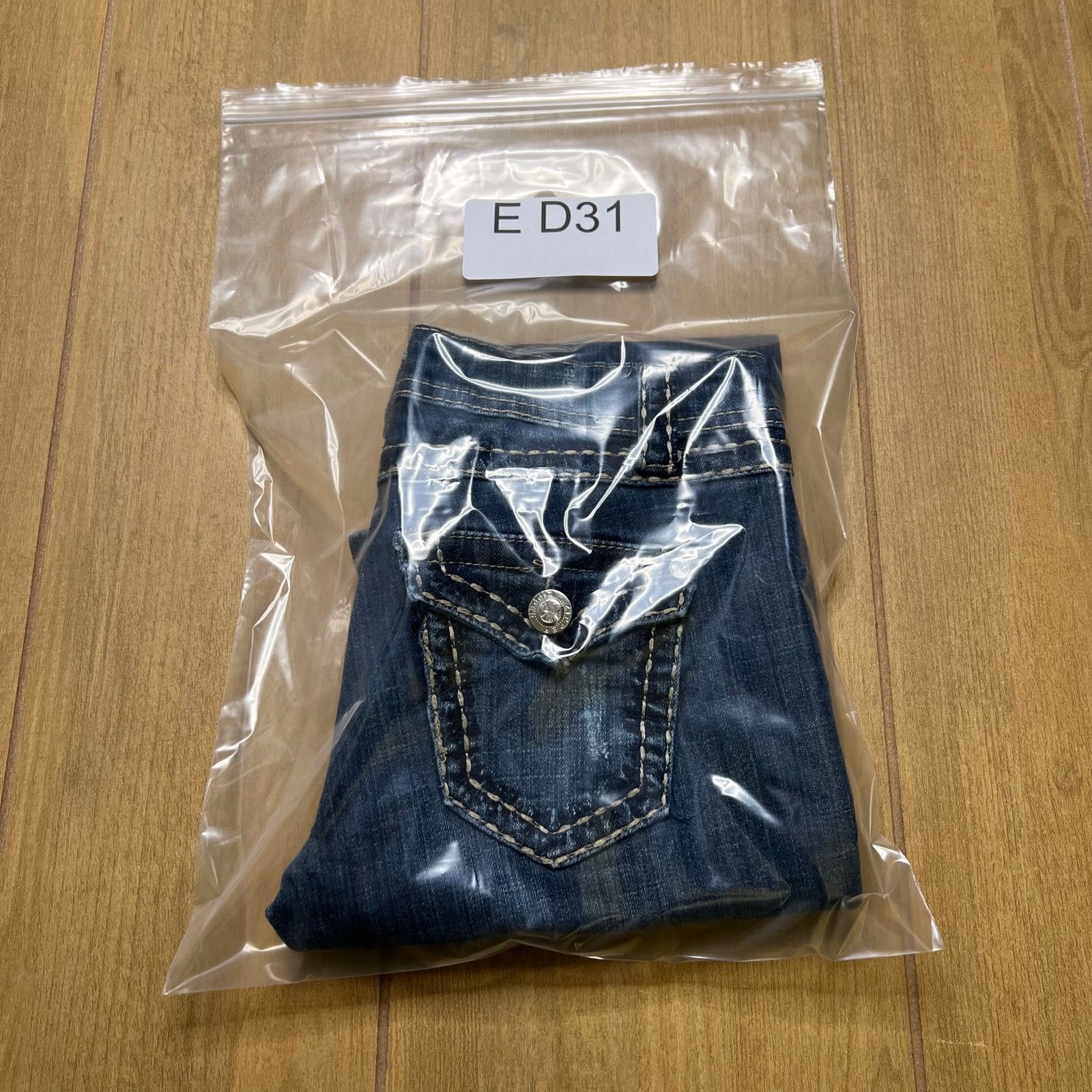 Vintage Zipper Y2K Bootcut Jeans Womens Size 9 Blue Rhinestone 27x30 Size US 27 - 13 Thumbnail