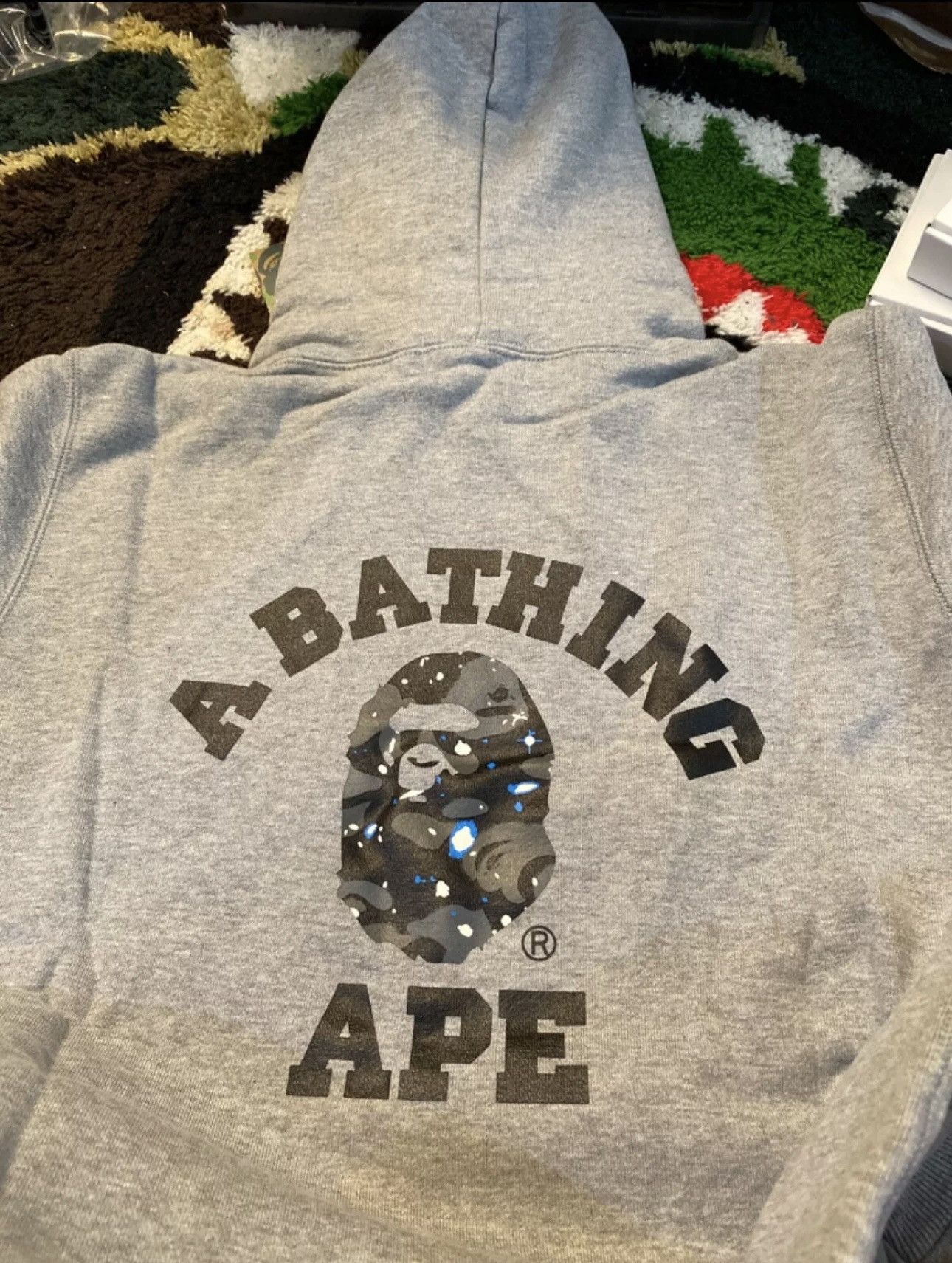 Bape A Bathing Ape Gray Hoodie Size M Size US M / EU 48-50 / 2 - 1 Thumbnail
