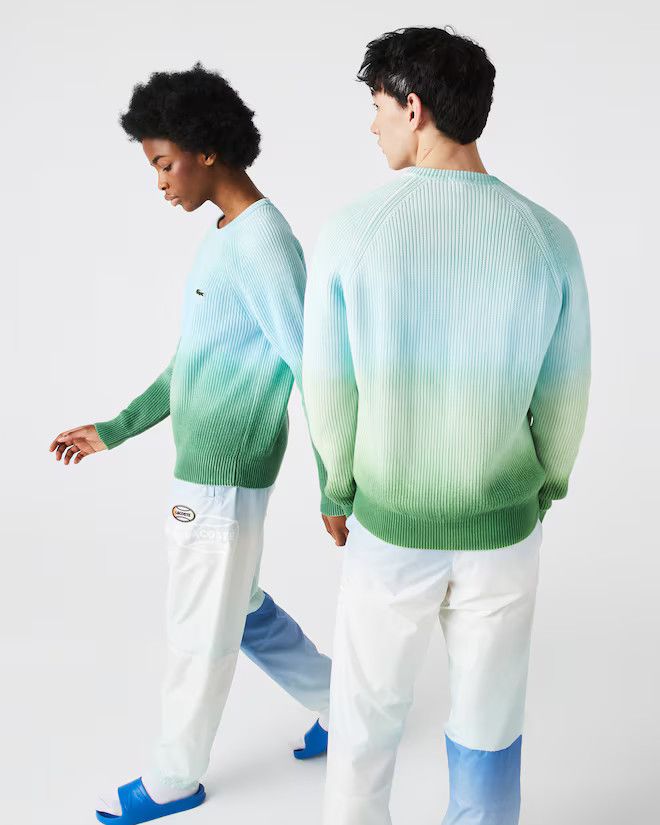 Crew Neck Ribbed Cotton Sweater