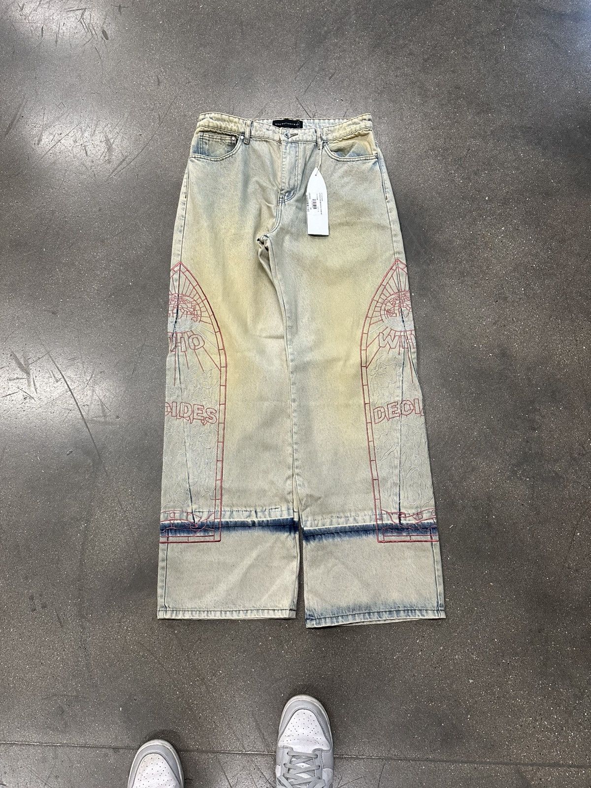 Who Decides War Who Decides War Embroidered Jeans Blue Size US 36 / EU 52 - 1 Thumbnail
