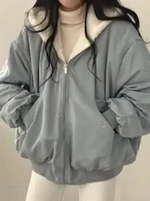 Japanese Brand Winter Thicken Warm Parkas Women Oversized Kawaii Size ONE SIZE - 2 Thumbnail
