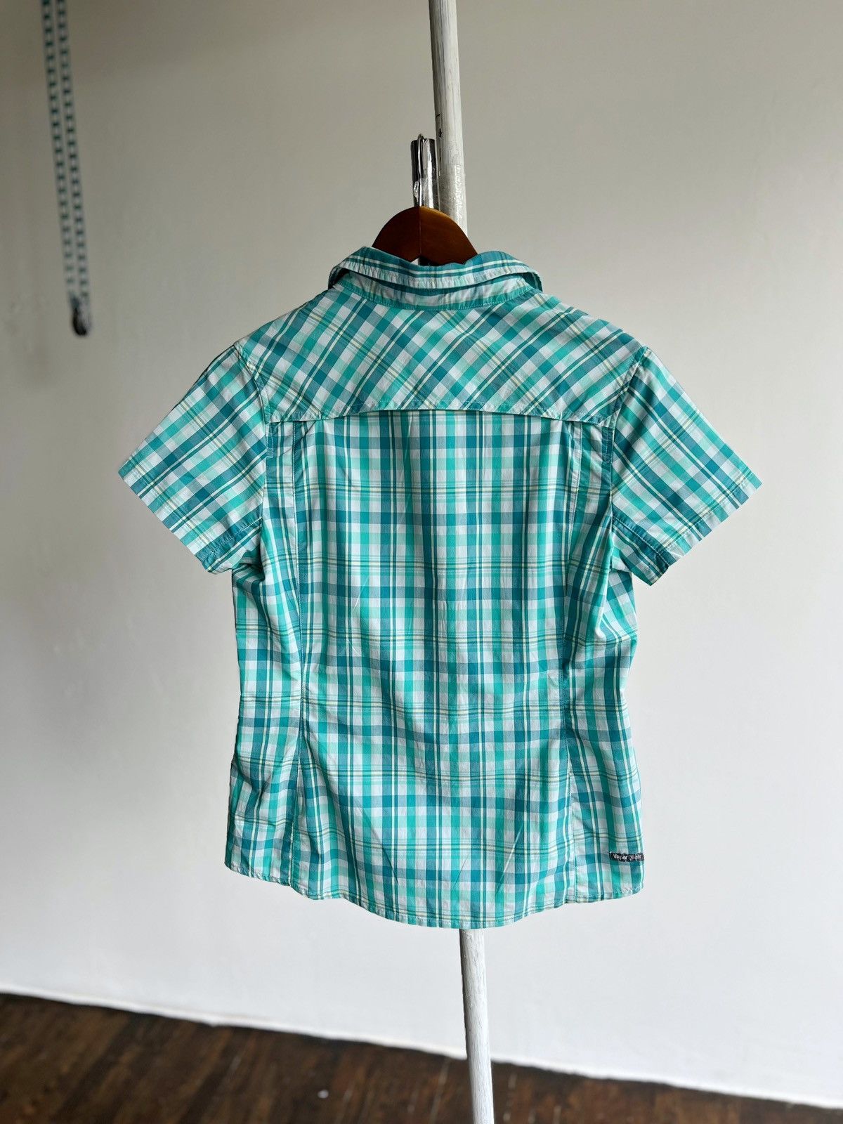 The North Face The North Face Women’s Aqua White Plaid Button Shirt Pockets Size M / US 6-8 / IT 42-44 - 3 Thumbnail