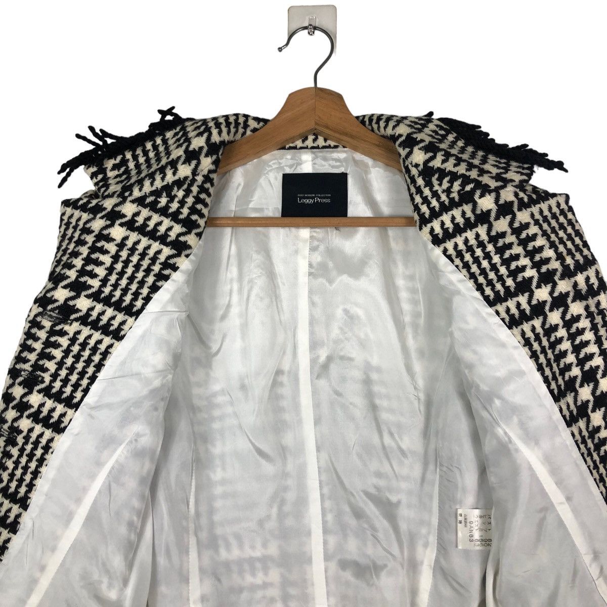 Japanese Brand 🔥Vintage Cropped Tweed Jacket Wool Belt Leggy Press Japan Size M / US 6-8 / IT 42-44 - 14 Thumbnail