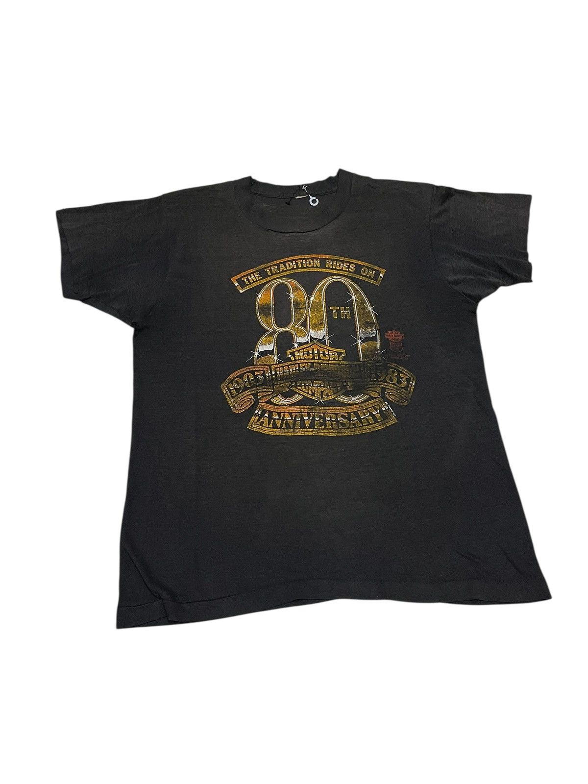 Harley Davidson 🔥Vtg 1983 Harley-Davidson 3D Emblem 80th Anniversary Size US M / EU 48-50 / 2 - 8 Thumbnail