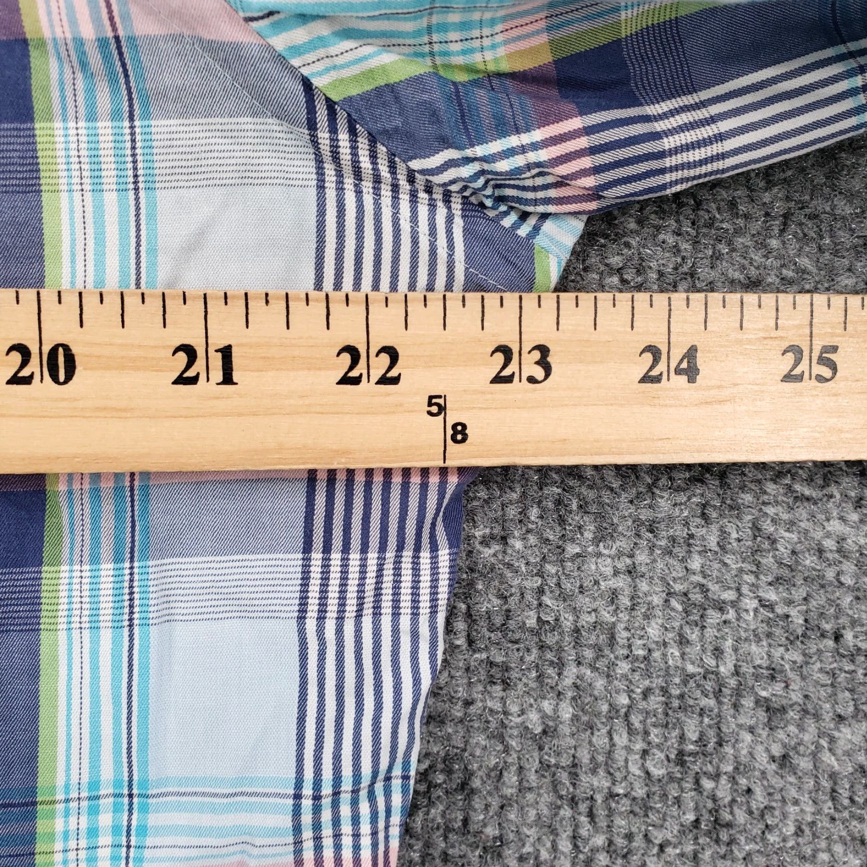 Peter Millar Peter Millar Shirt Mens M Medium Blue Plaid Button Up Long Sleeve Work Dress Size 40R - 6 Thumbnail