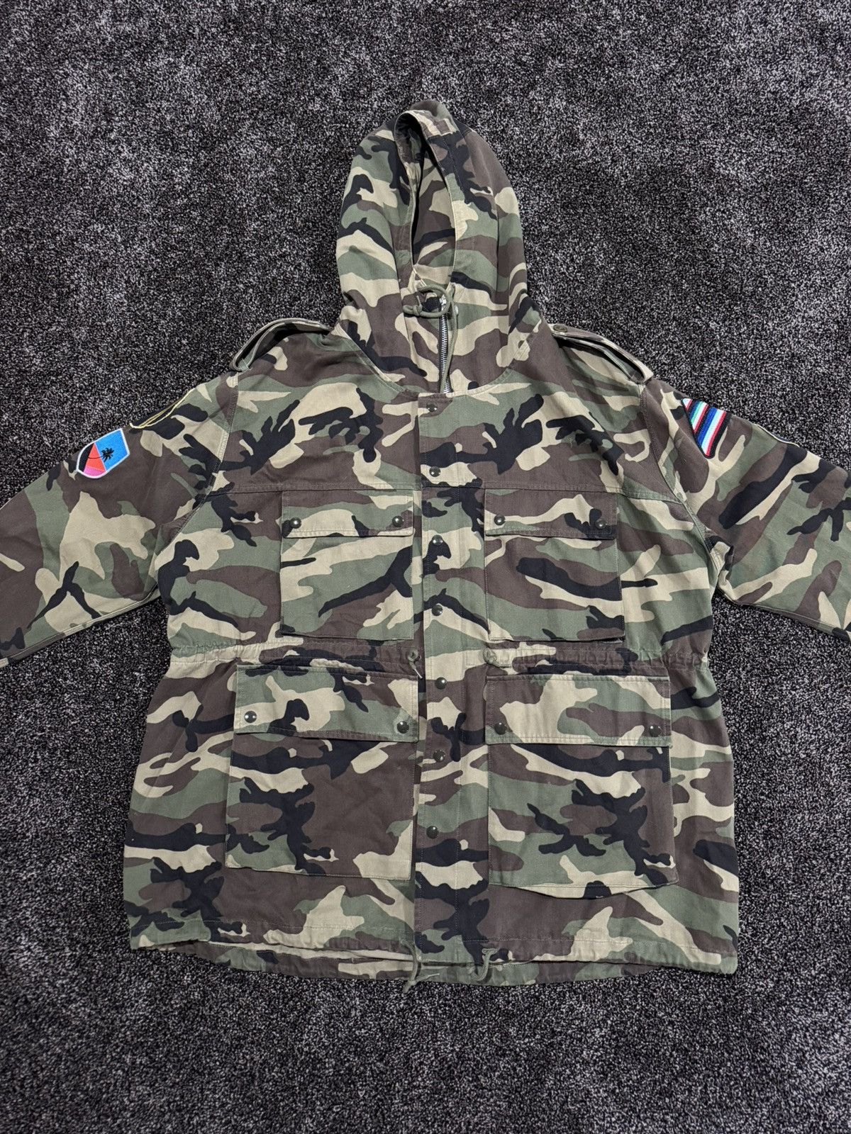 Saint Laurent Paris Saint Laurent x Hedi SS16 Rocket Logo Camo Parka Jacket Size US L / EU 52-54 / 3 - 4 Thumbnail