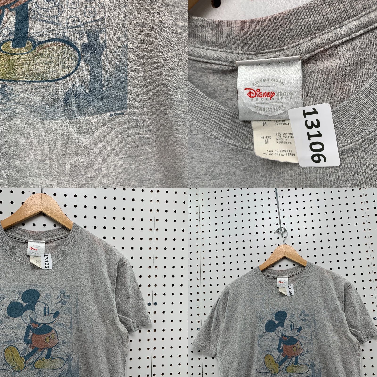 Disney Disney Mickey Mouse Graphic T-Shirt Short Sleeve Unisex Adult Medium Gray Cartoon Size US M / EU 48-50 / 2 - 8 Thumbnail