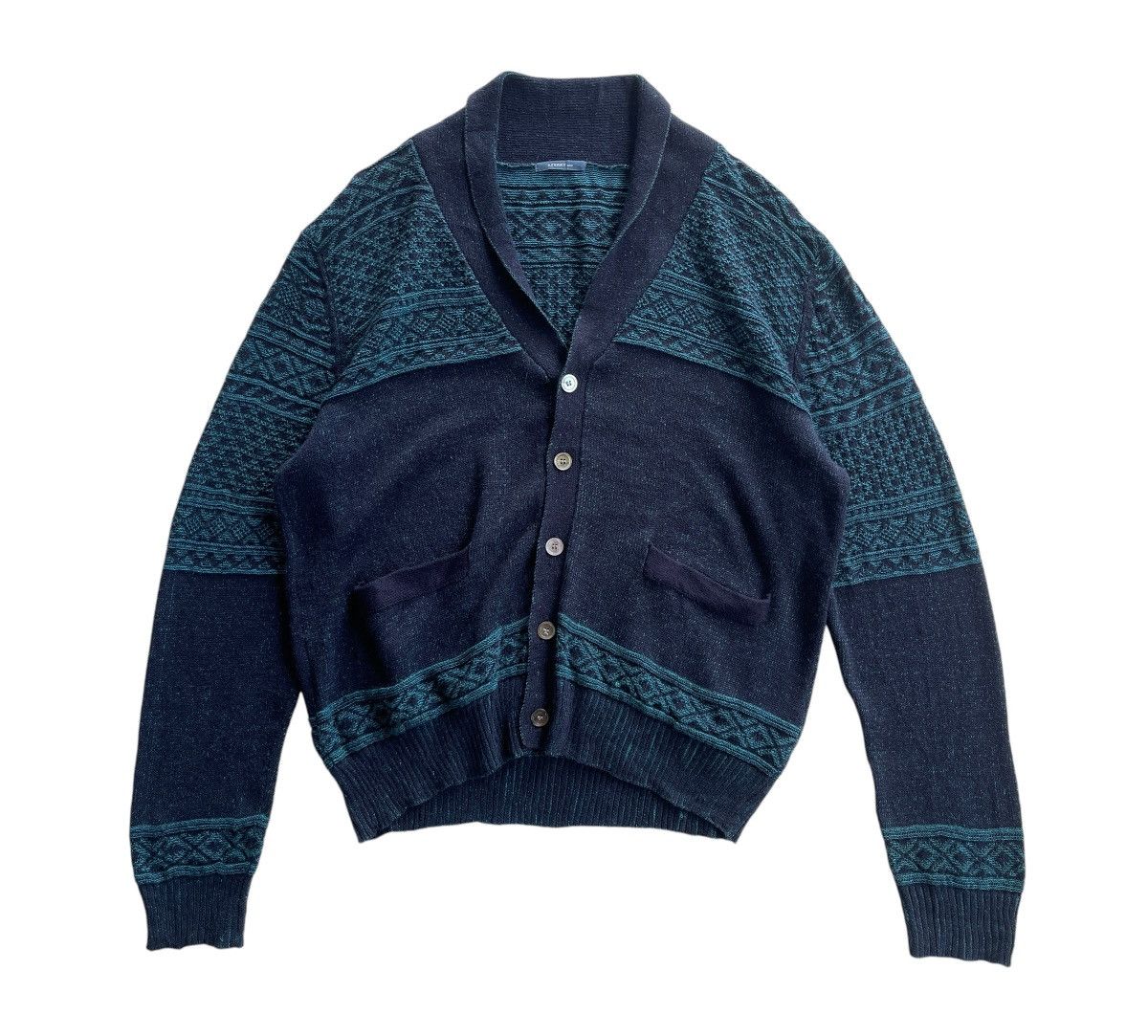 Japanese Brand J.Ferry Men Native Indigo Cardigan Japan Size US L / EU 52-54 / 3 - 3 Thumbnail
