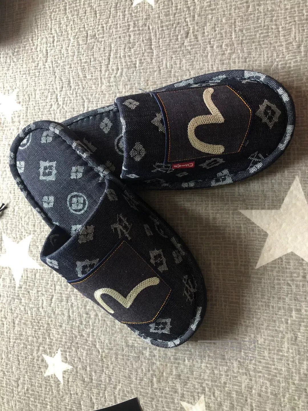 Evisu evisu denim slippers for home use. Size US 10 / EU 43 - 3 Thumbnail