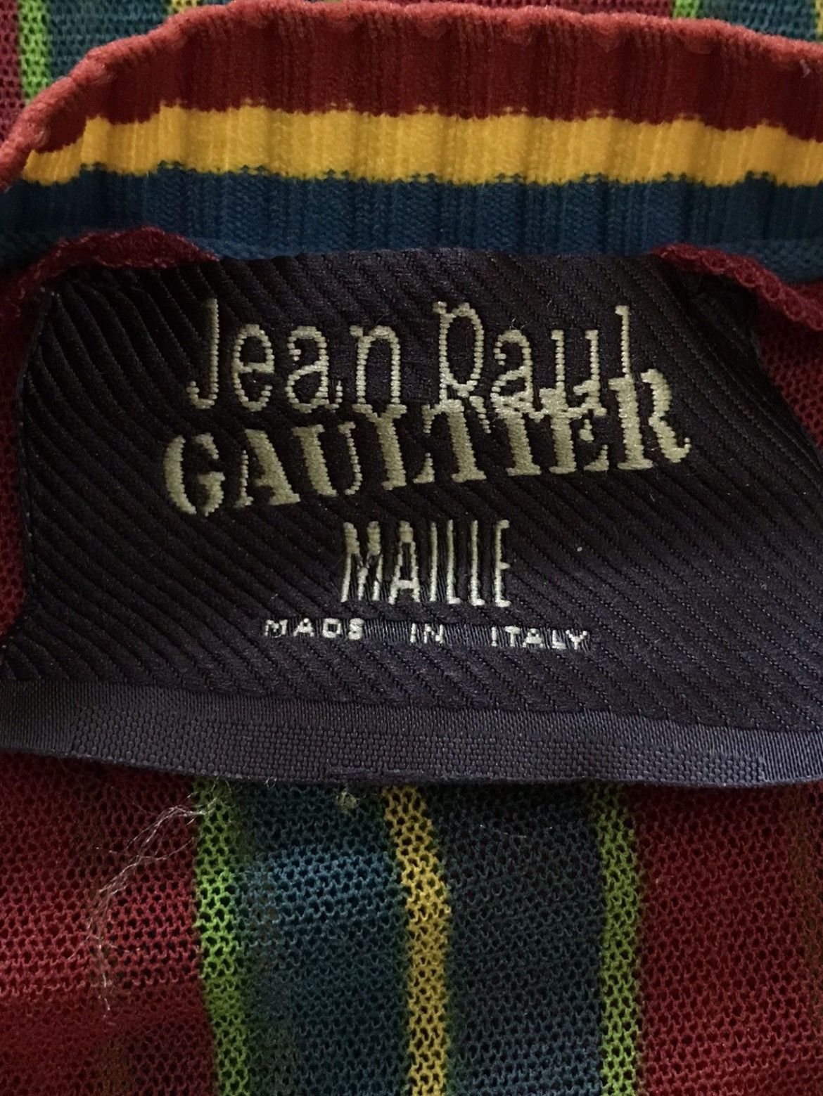 Jean Paul Gaultier Jean Paul Gaultier Maille Mesh Striped Down Size M / US 6-8 / IT 42-44 - 4 Thumbnail