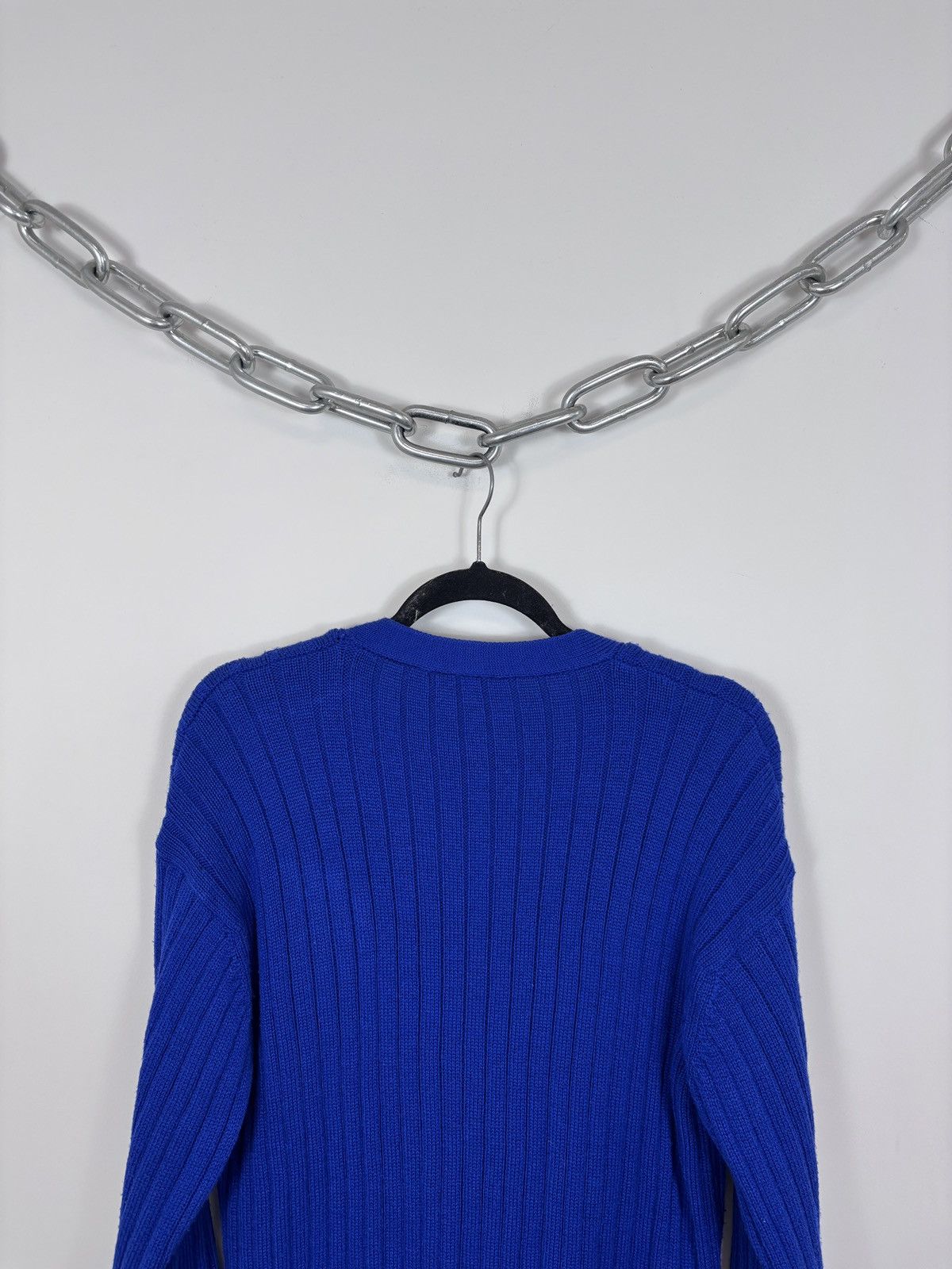Lacoste Vintage Lacoste Men’s Blue Cable-Knit Wool Cardigan Sweater Size US M / EU 48-50 / 2 - 15 Thumbnail