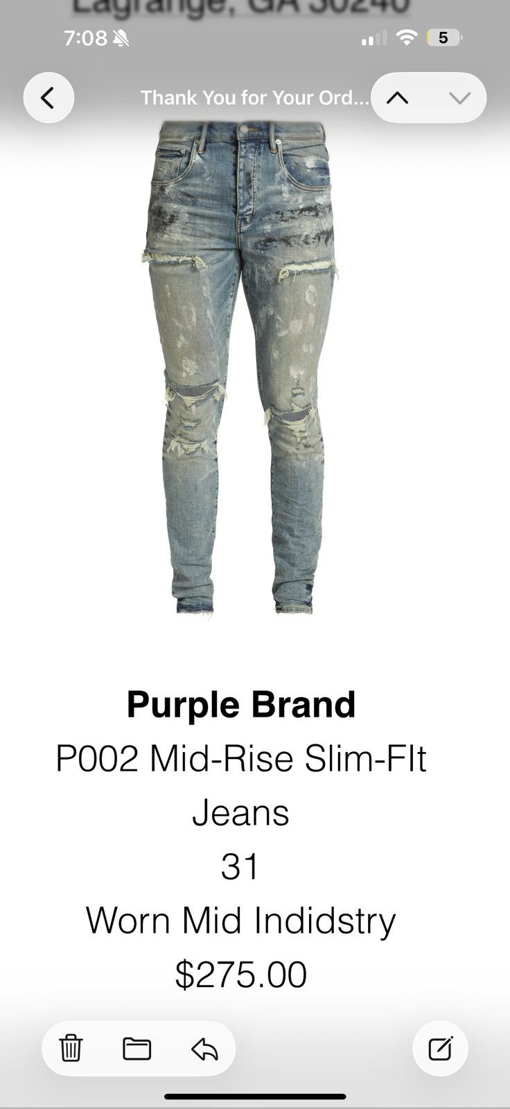 Purple Brand Purple Brand Worn Mid Indidstry Size US 31 - 6 Thumbnail