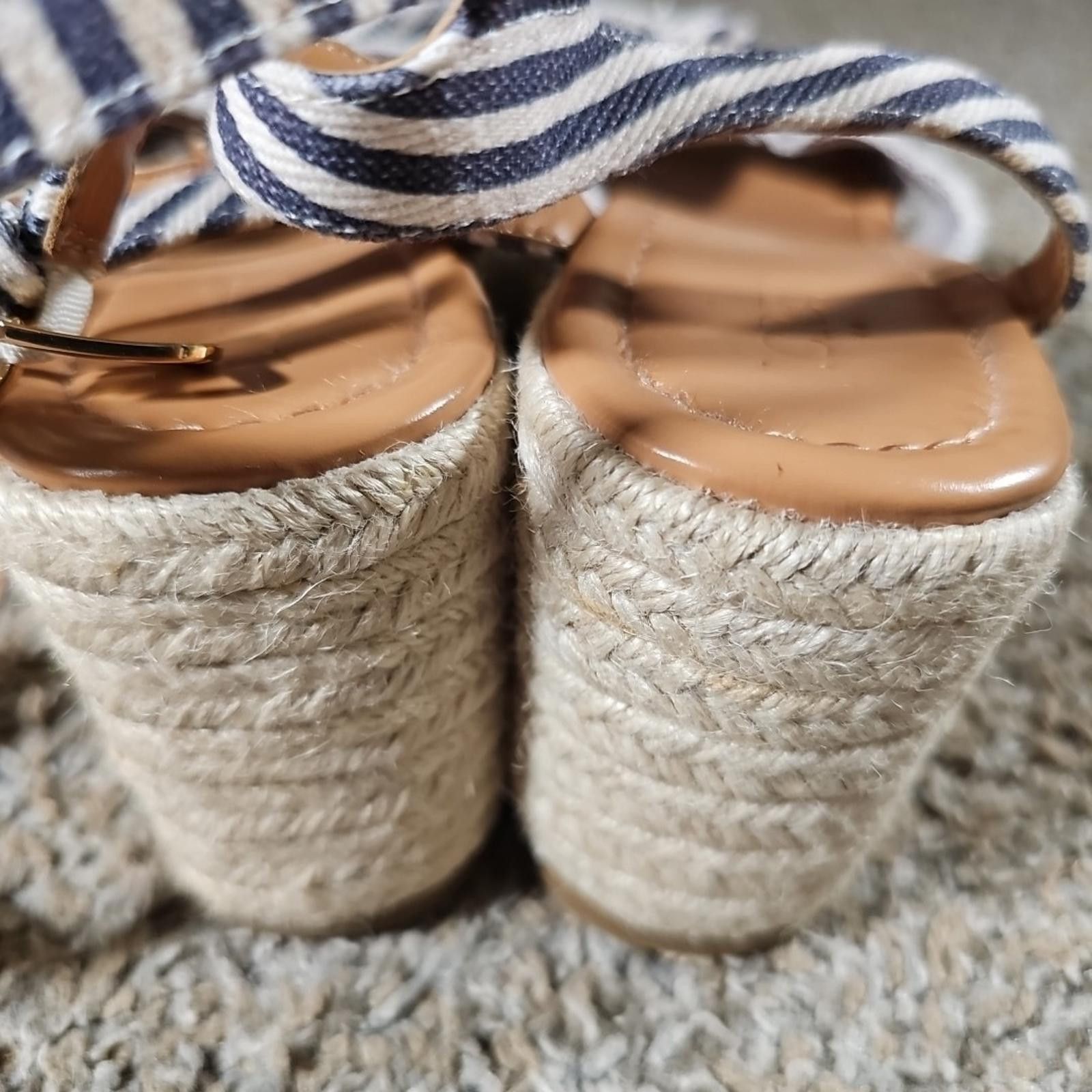 J.Crew J. Crew Sz 9 Seersucker Dockside Sisal Platform Shoes Size US 9 / IT 39 - 6 Thumbnail
