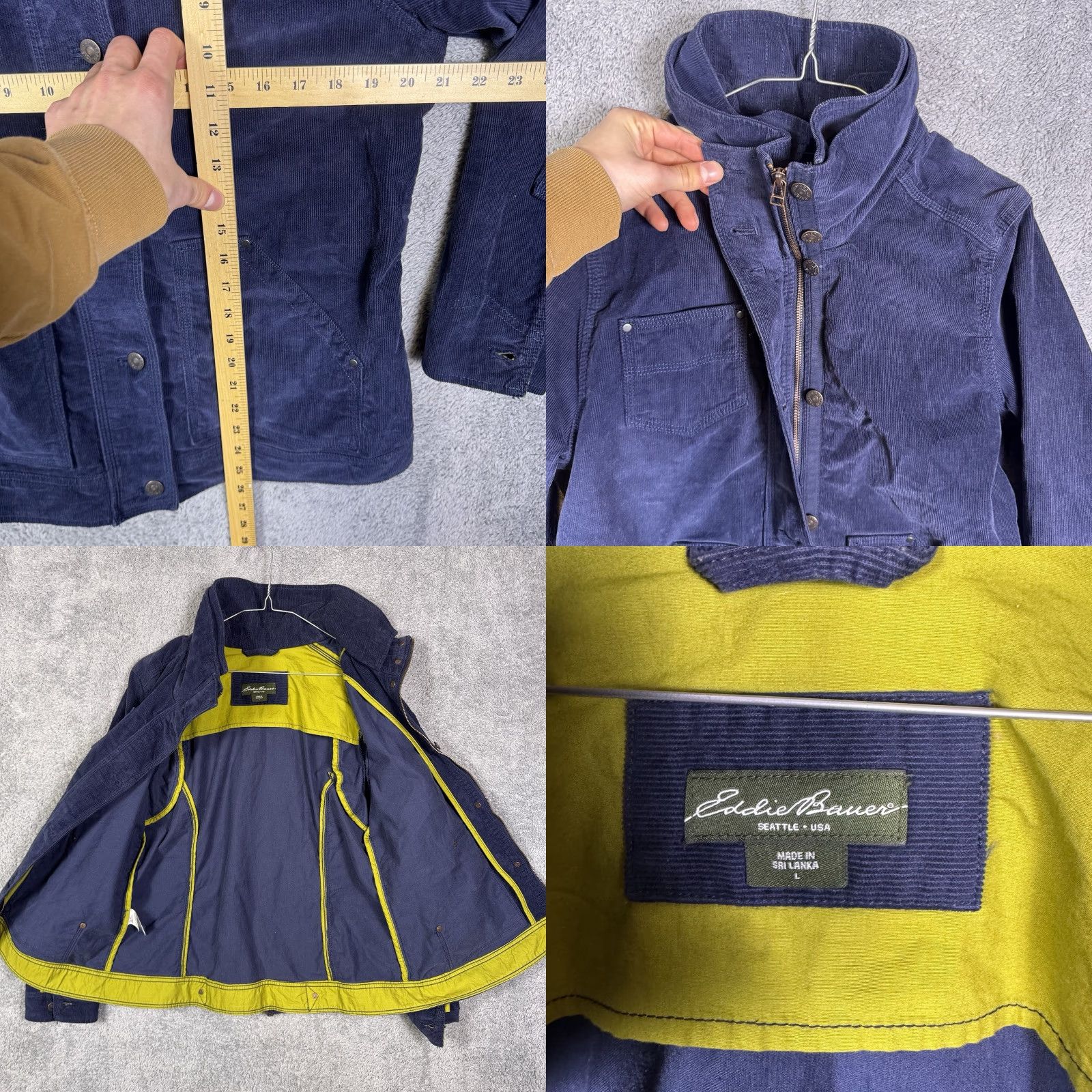 Eddie Bauer VINTAGE Eddie Bauer Jacket Womens L Corduroy Trucker Y2K Chore Field Barn Cargo Jacket Size L / US 10 / IT 46 - 8 Thumbnail