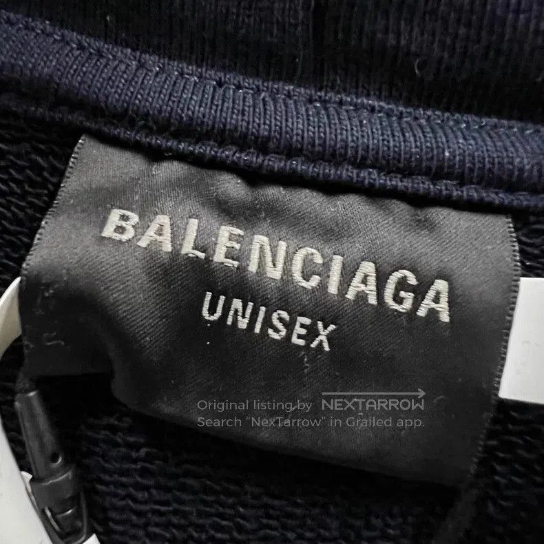 Balenciaga Balenciaga Navy Logo Print Hoodie. Size US M / EU 48-50 / 2 - 5 Thumbnail