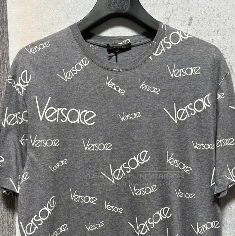 Versace Versace Gray Cotton Logo T-Shirt for Men . Size US L / EU 52-54 / 3 - 4 Thumbnail