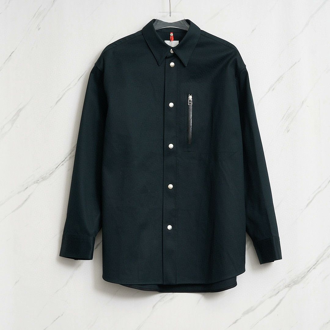 OAMC OAMC Men's Classic Collar Green Shirt Size US M / EU 48-50 / 2 - 1 Thumbnail