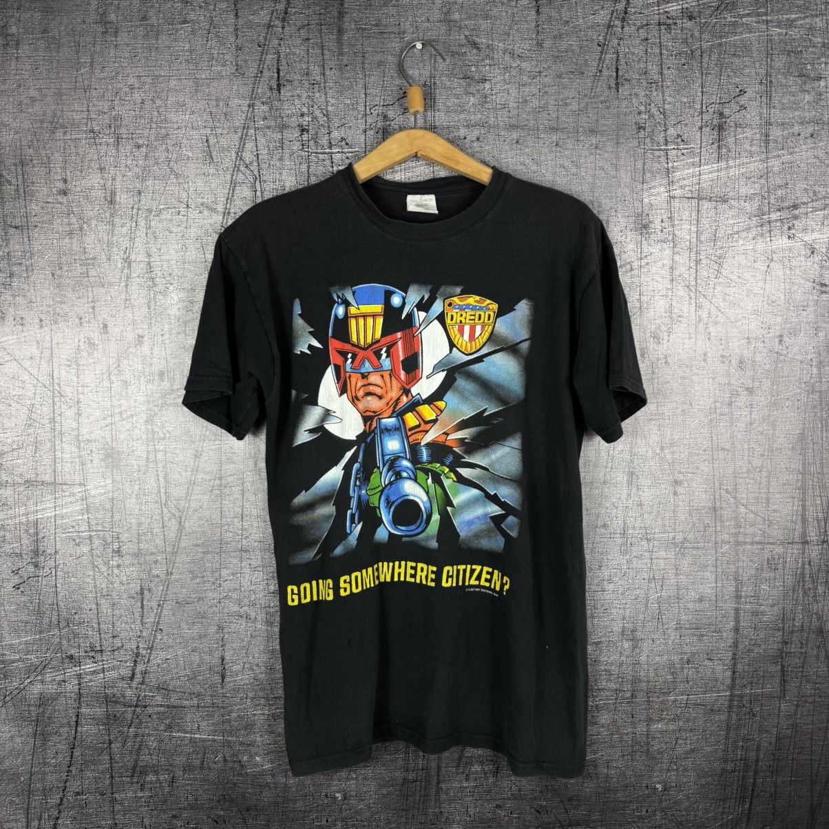 Vintage Vintage 1992 Judge Dredd Comics T-shirt Tee Fleetway Edition Size US M / EU 48-50 / 2 - 1 Thumbnail