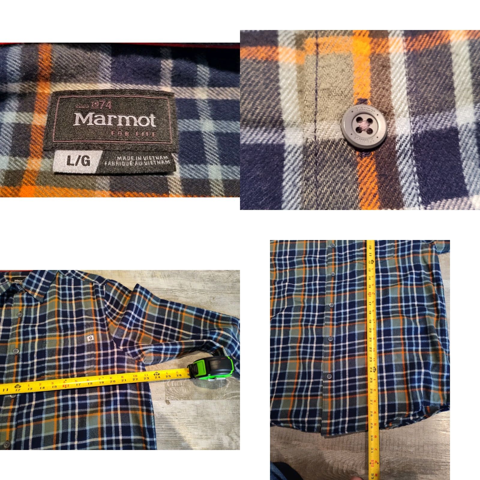 Marmot Marmot Midweight Flannel Shirt Mens L Fairfax Brushed Plaid Button Up Read Model Fairfax Flannel Size US L / EU 52-54 / 3 - 8 Thumbnail
