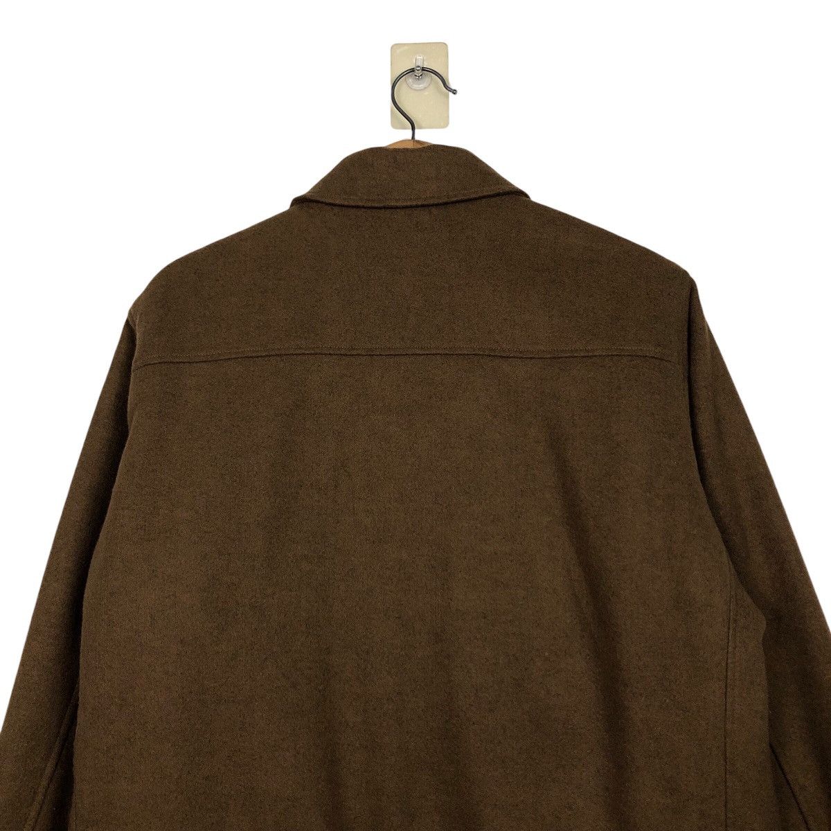 Japanese Brand 📌Rich Brown Vintage Wool Bomber Jacket Uniqlo Issey Miyake Size US M / EU 48-50 / 2 - 10 Thumbnail