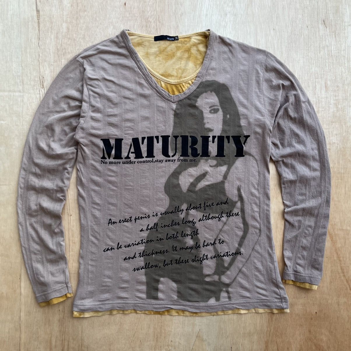 Vintage QUASH HYPOCRITE LONG SLEEVE WOMEN POEM PRINT JAPANESE BRAND Size US L / EU 52-54 / 3 - 1 Thumbnail