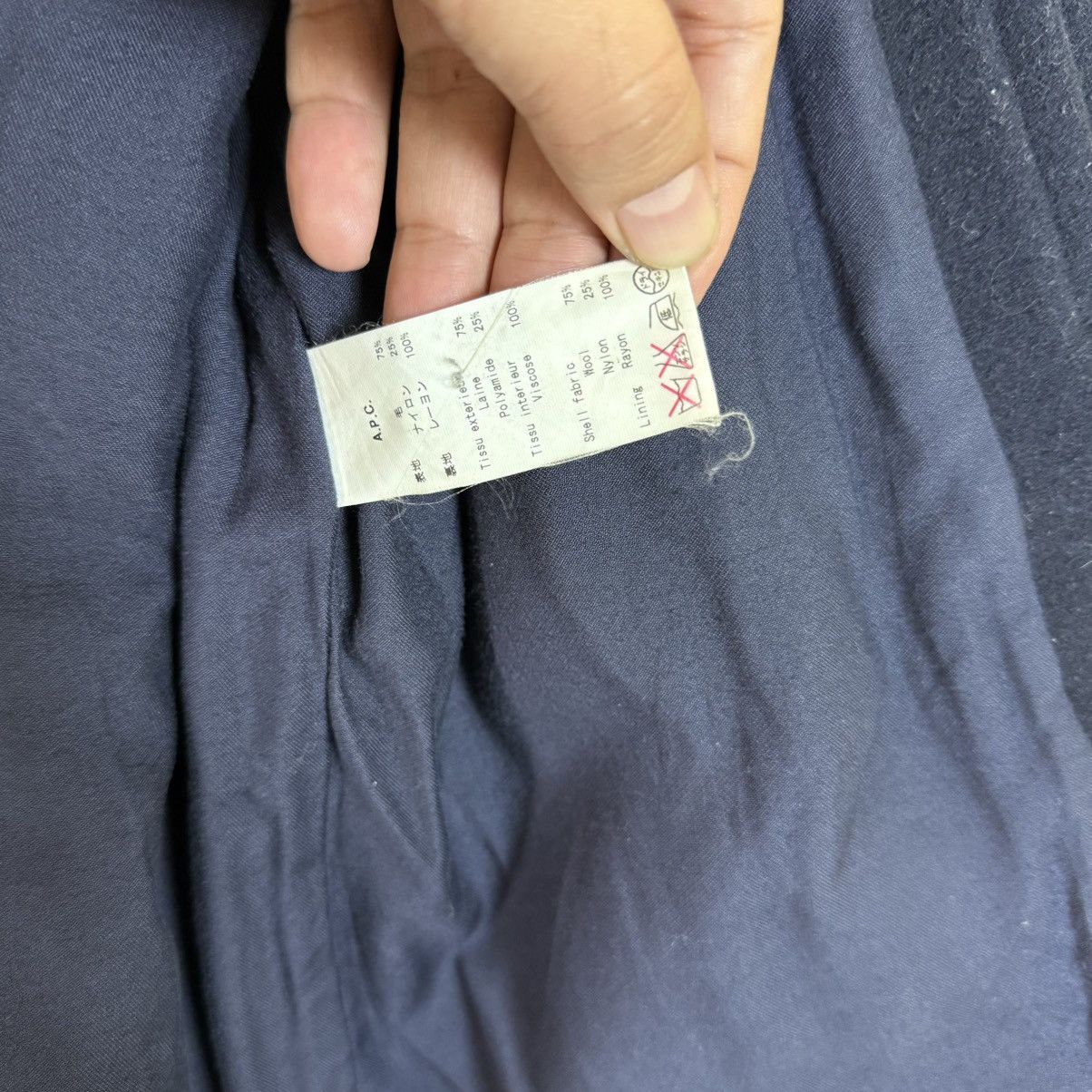 A.P.C. A.P.C. Rue Madame Paris Wool Mac Coat Navy Size US XS / EU 42 / 0 - 14 Thumbnail
