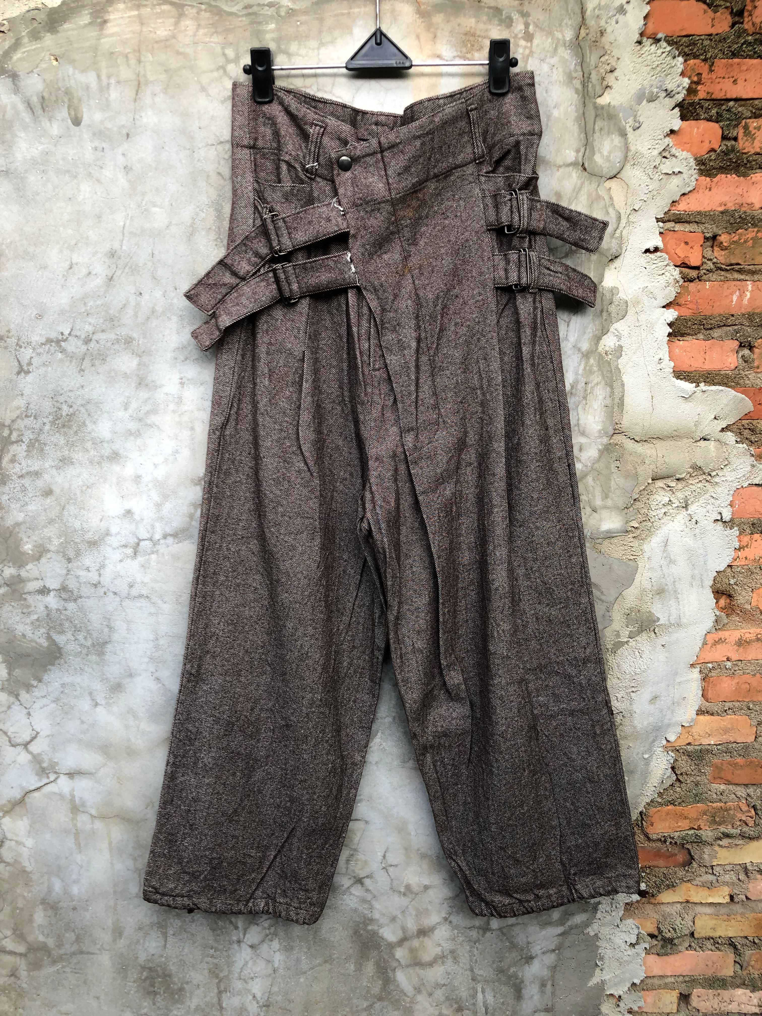 Pre-owned Cabane De Zucca X Issey Miyake Cabane De Zucca Hakama Pants By Issey Miyake In Multicolor