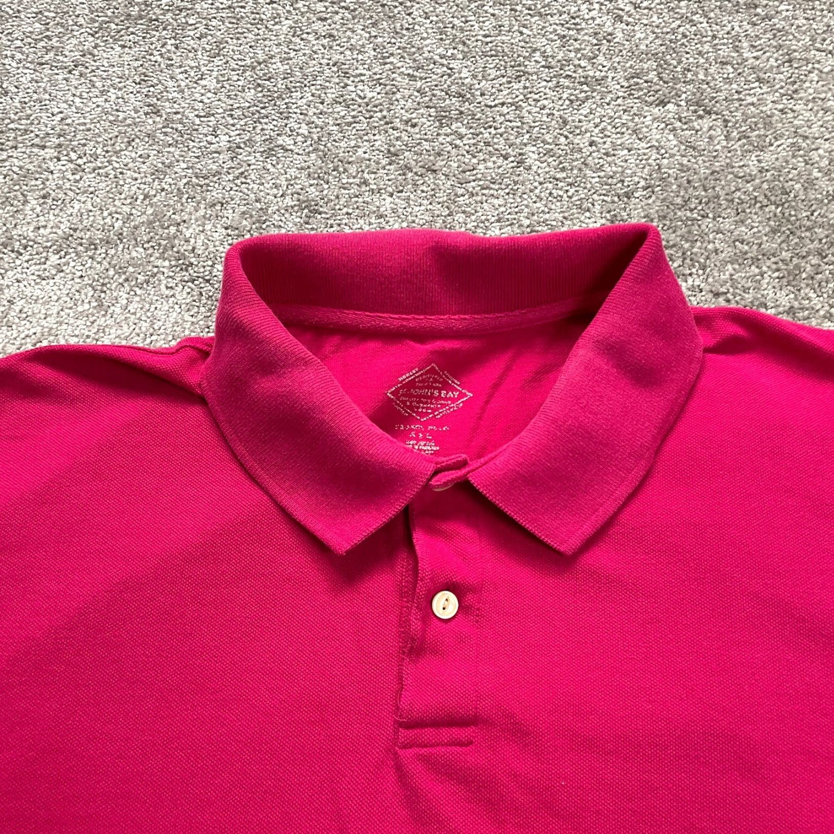 Vintage St. John's Bay Polo Shirt Mens 2XL Pink Collared Short Sleeve Golf Active Casual Size US XXL / EU 58 / 5 - 3 Thumbnail
