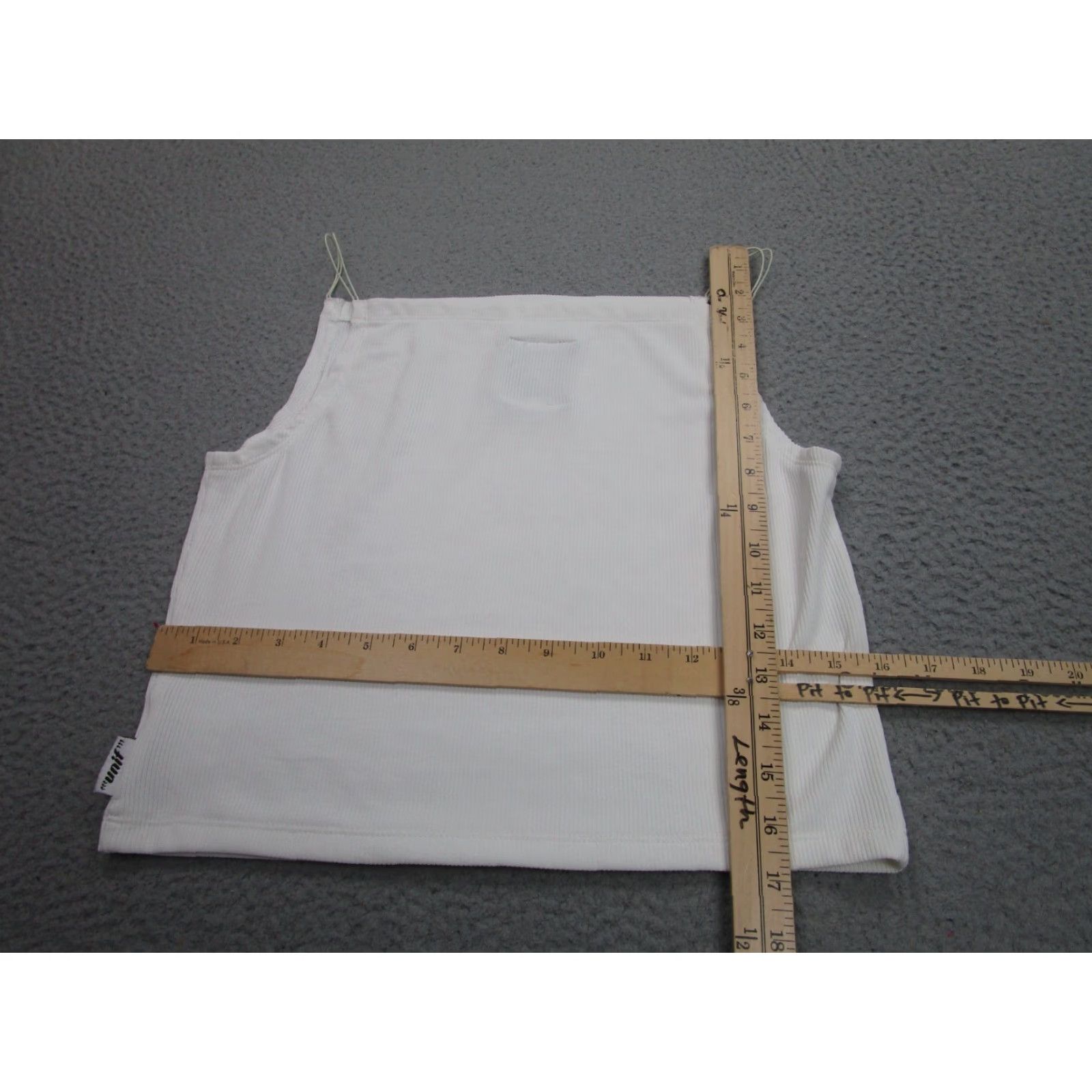 UNIF UNIF Camisole Tank Top Womens XL White Ribbed y2k Square boxy Skater Raver Punk Shirt Womens XL White Camisole Tank UNIF Size XL / US 12-14 / IT 48-50 - 7 Thumbnail