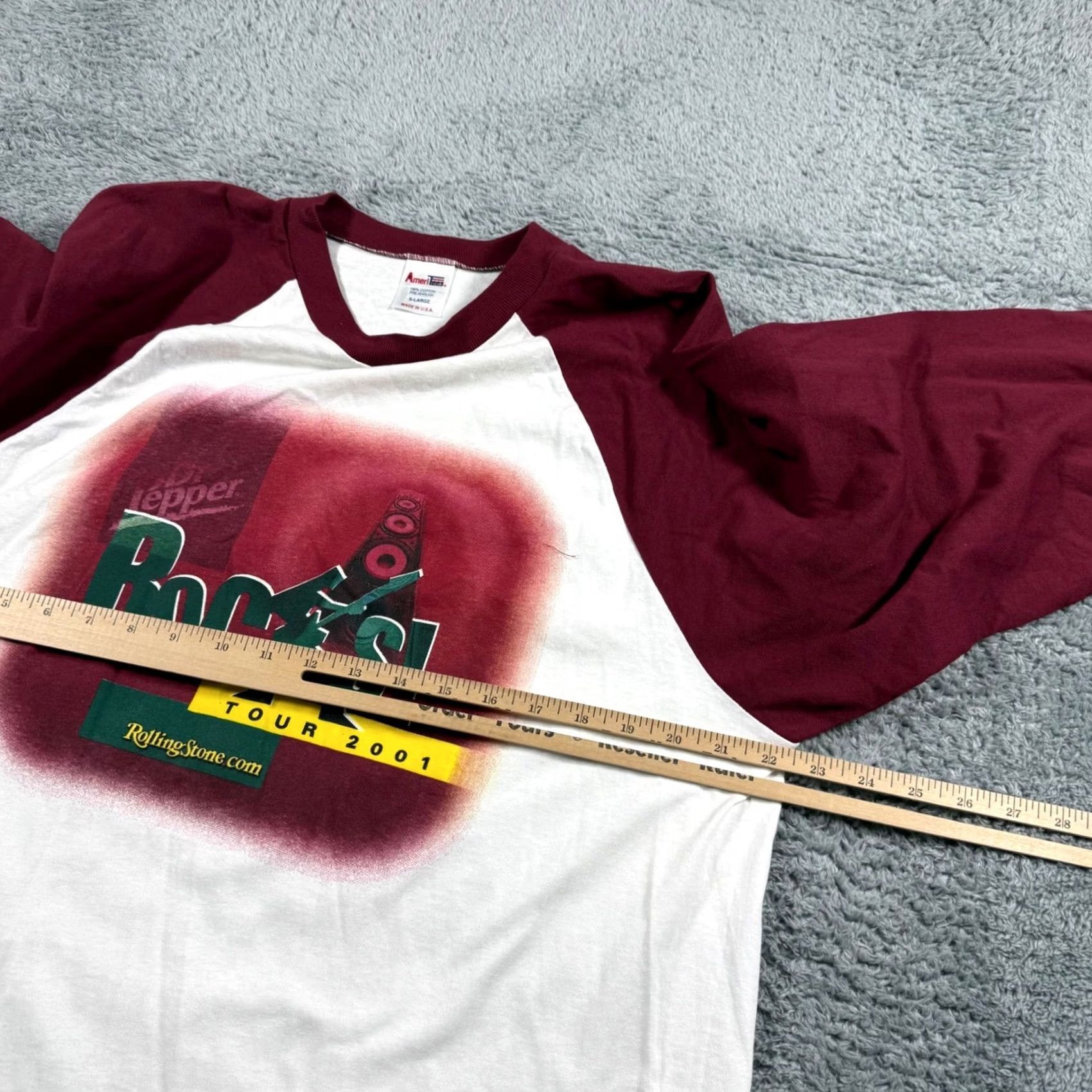 Vintage VINTAGE 2001 Dr Pepper Rocks Rolling Stones Tour Raglan Baseball USA MAde - XL Size US XL / EU 56 / 4 - 5 Thumbnail