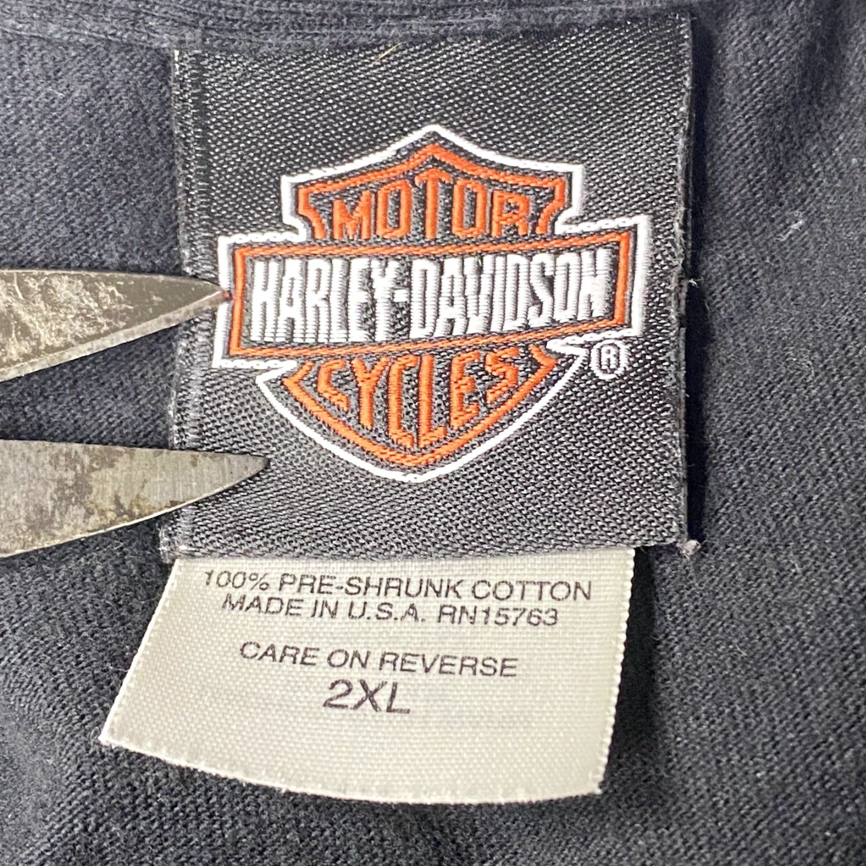 Harley Davidson VINTAGE Harley-Davidson Men's T Shirt 2XL Black Graphic Tee USA Made Ocala Florida RARE 1990s Mens Size US XXL / EU 58 / 5 - 6 Thumbnail